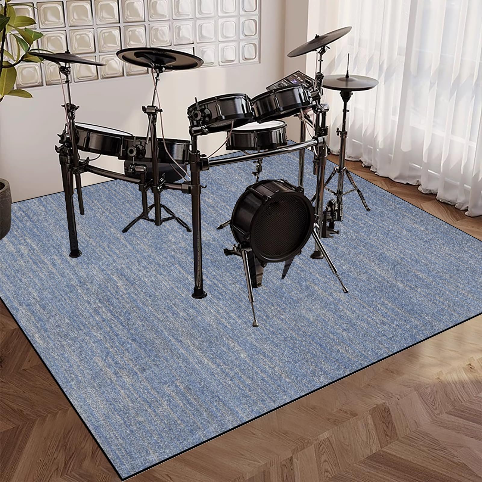 180 x 140 cm Mata na baterie Dywan bębnowy Antypoślizgowy Dźwiękoszczelny Zestaw perkusyjny Jazz Profesjonalny Prostokątny Elektroniczny Do Pudełka Bombowego i innych instrumentów Musi Mata Baterii
