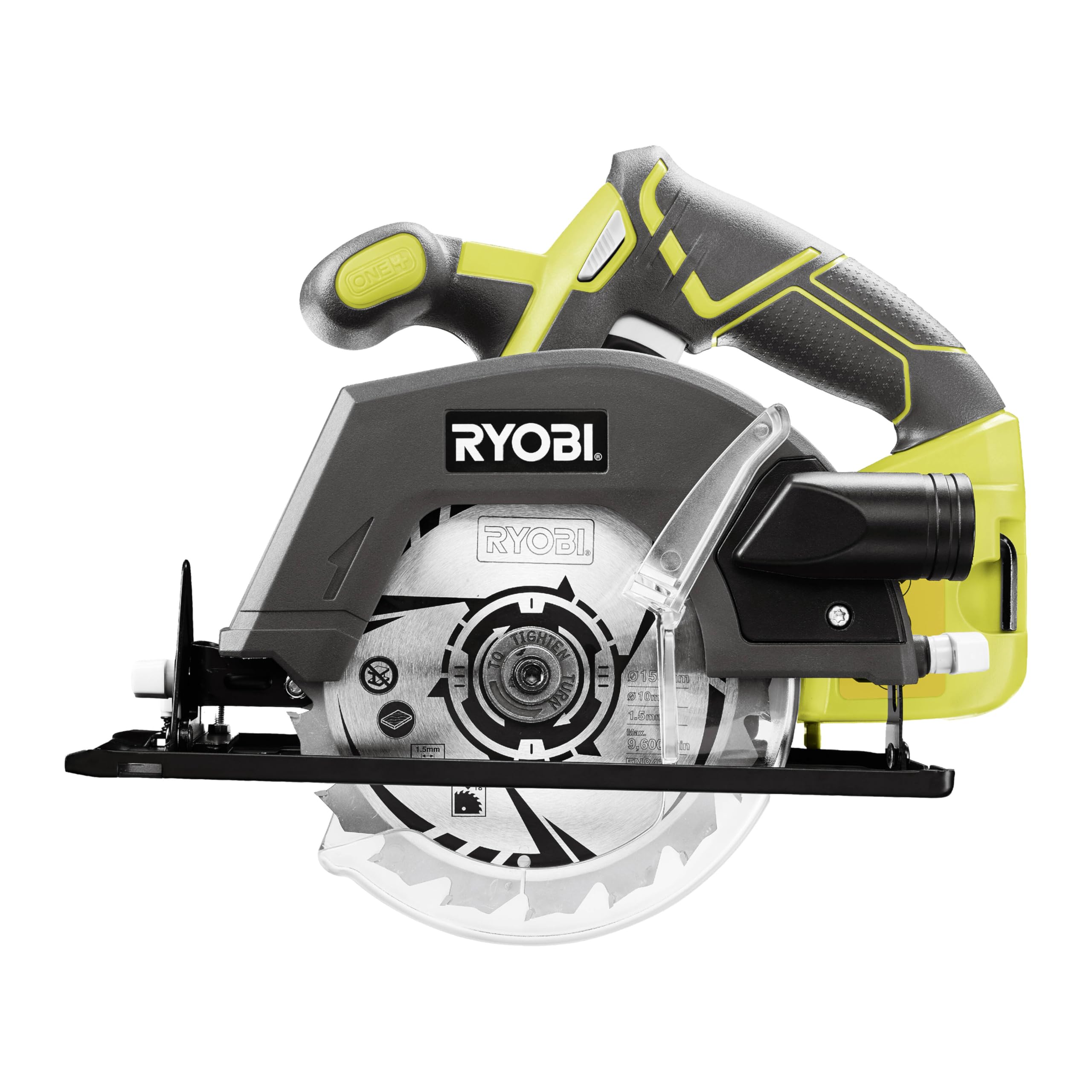 RYOBI R18CSP-0 Scie Circulaire Sans Fil 18V ONE+ – Coupe Bois et Panneaux, Lame 150 mm, Réglage Profondeur & Biseau 0-50°, Ergonomique – Sans Batterie ni Chargeur
