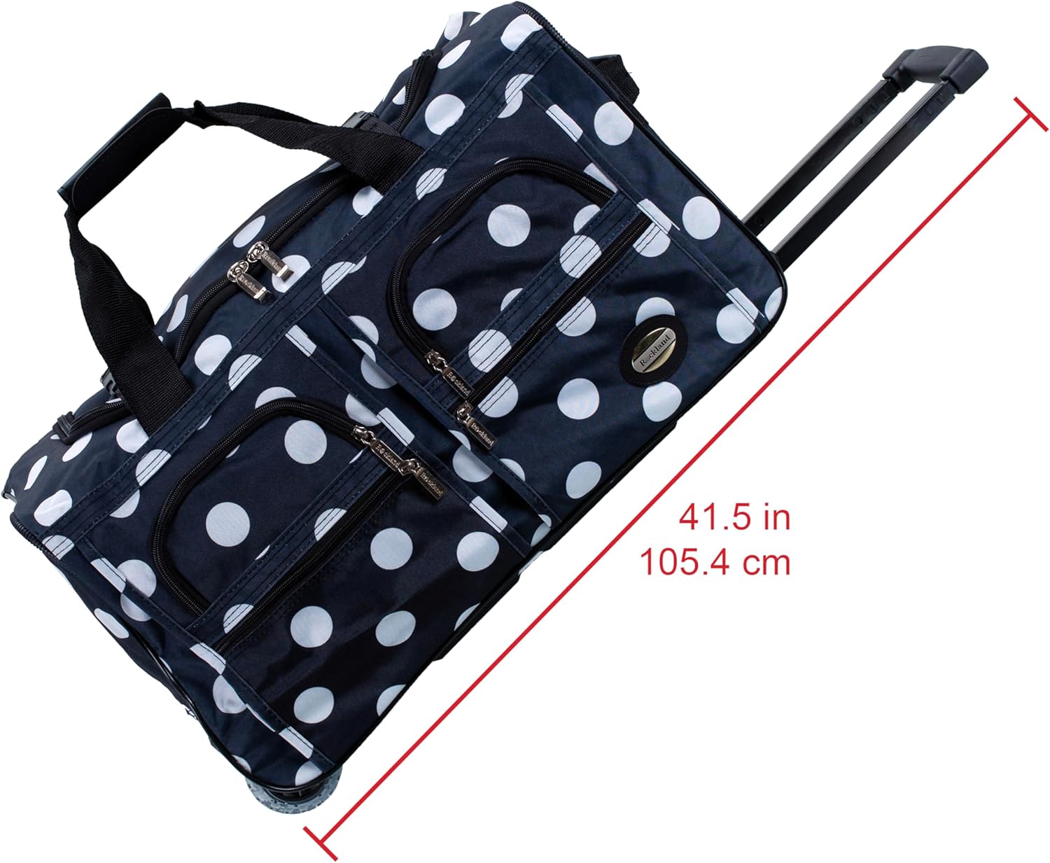 Rockland Rolling Duffel Bag, BLACKDOT, 22" - Image 12