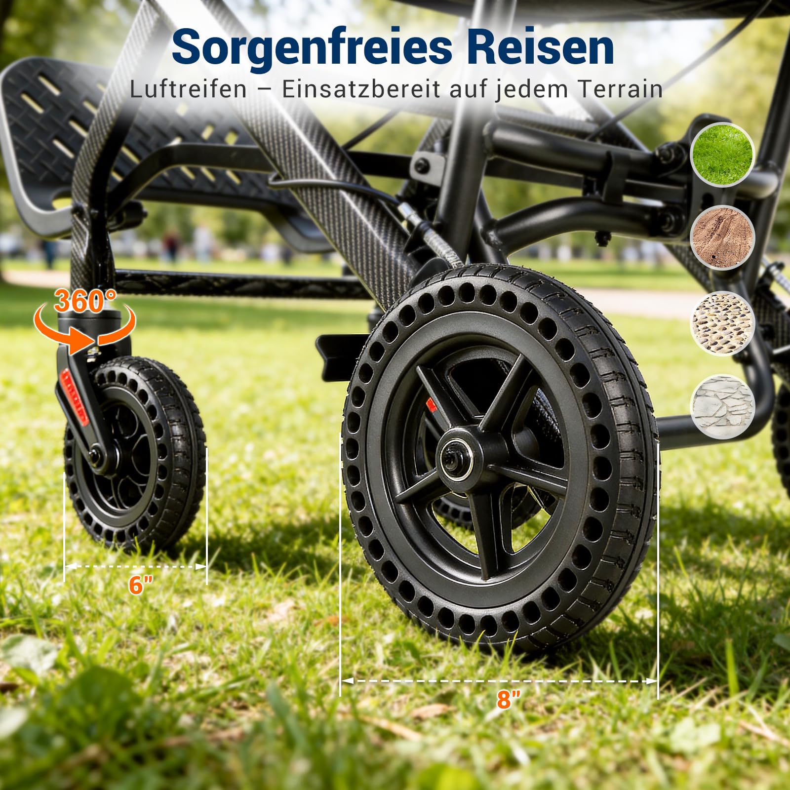 Care Parents rollstuhl Faltbar Ultra-Leicht (6,3kg),40cm Sitzbreite,Aluminium Reiserollstuhl,Kompakt für Flugzeug & Auto,Armlehnen Hochklappbar,Transportrollstuhl Schmal für Wohnung,bis 100kg(CP-A188)