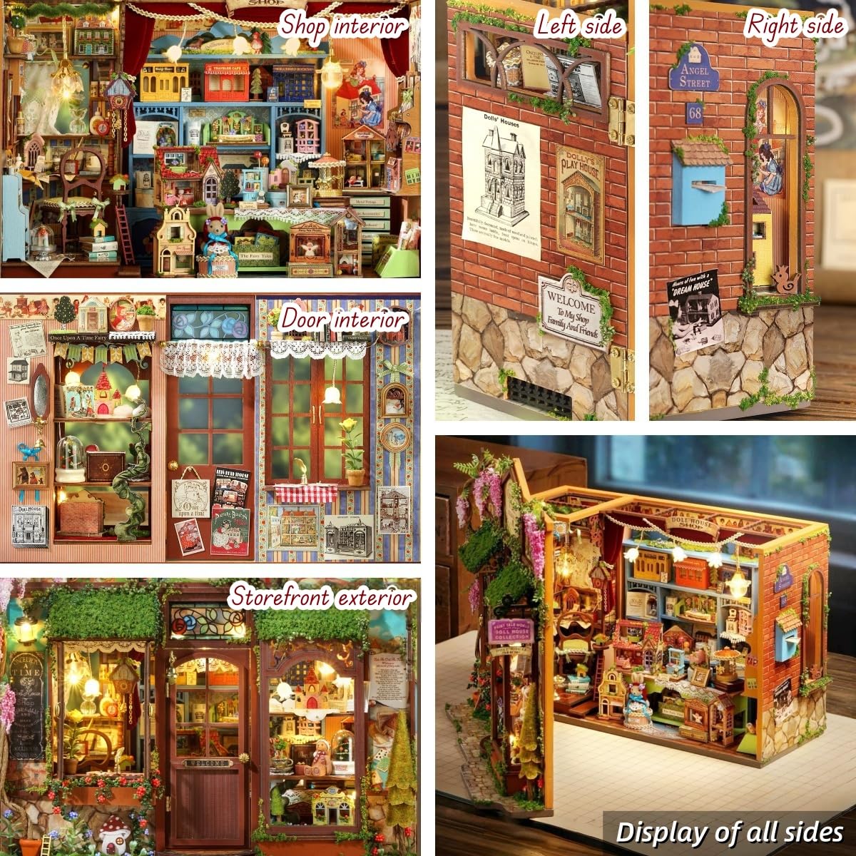 Fairyland Curiosity House, kit fai da te per casa delle bambole in miniatura, incantato da collezione, con dettagli vintage, design a libro, regalo avanzato per adulti (edizione standard)
