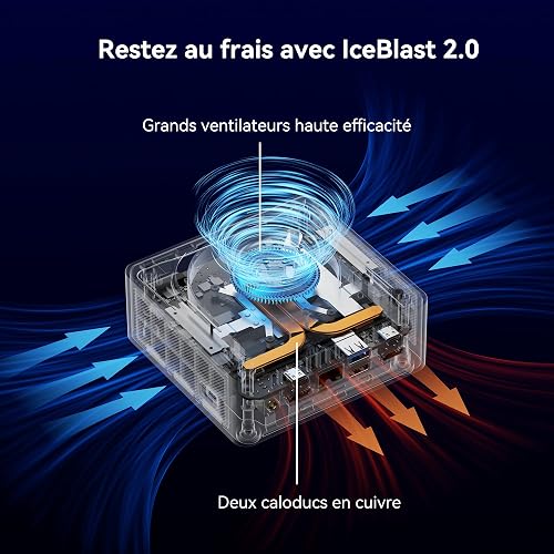 GEEKOM IT15 Mini PC IA Le Plus Puissant avec Intel Core Ultra 9 285H (15e Gén) 32Go DDR5 & 2To SSD (évolutive) | GPU Intel Arc 140T 99 Tops | WiFi 7 | Win 11 | 8K Quad Display pour IA Gaming Création - 10