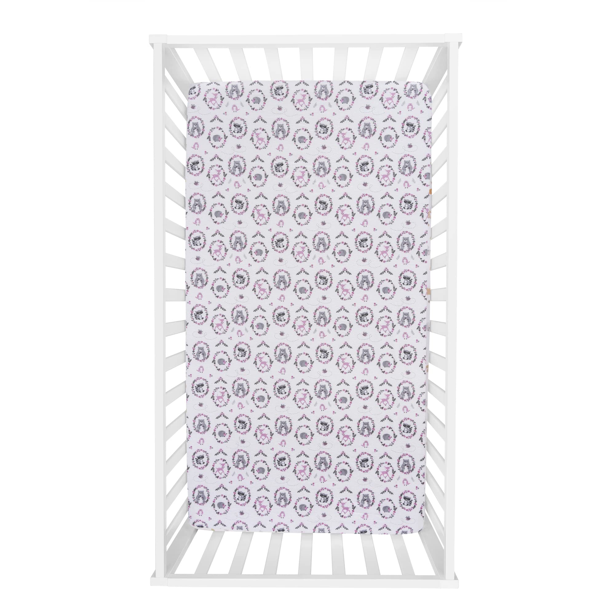 Snapklik.com : Woodland Portraits Deluxe Flannel Fitted Crib Sheet