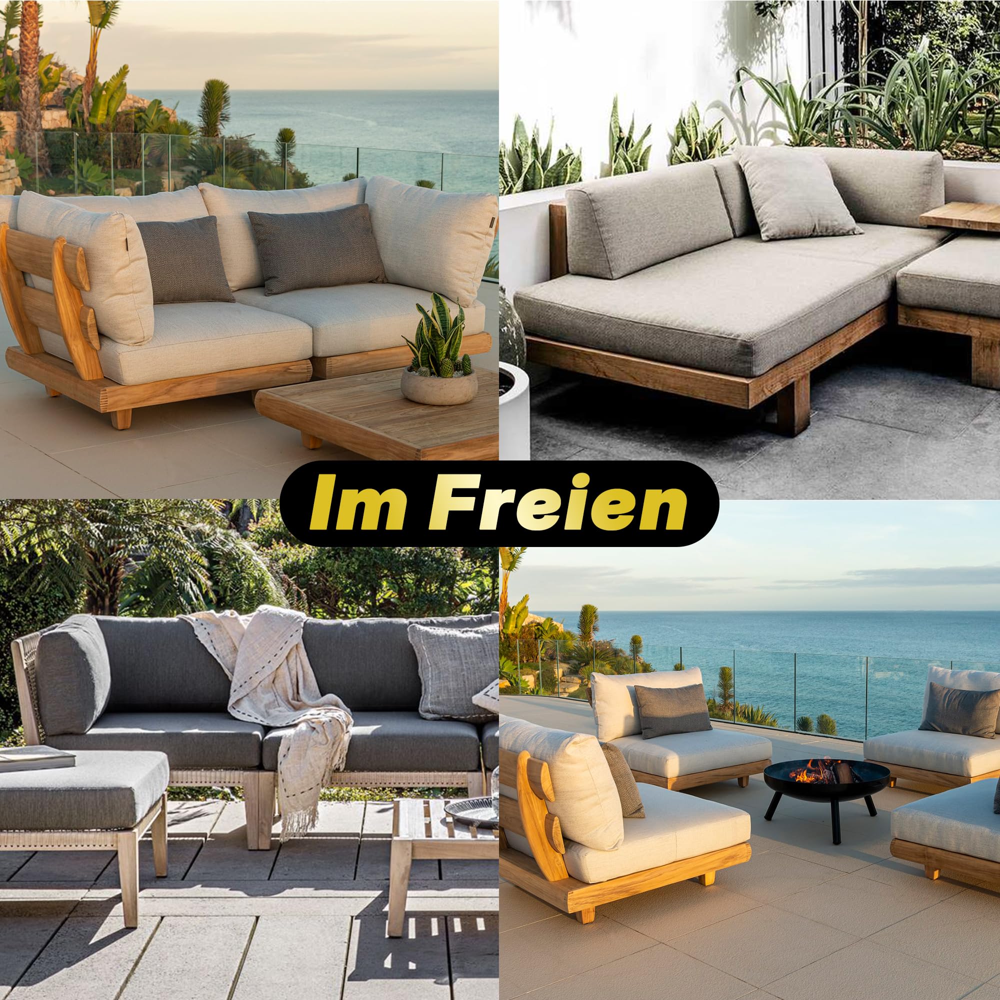 Benutzerdefinierte Bankauflage Bankkissen nach Maß mit Abnehmbarem Bezug Outdoor Kissen Polster für Gartenmöbel Terrasse rutschfeste Palettenkissen Drinnen Sitzkissen Bank Sitzpolster