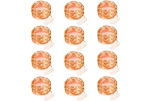 12 Pack Orange Battery Operated String Lights Halloween