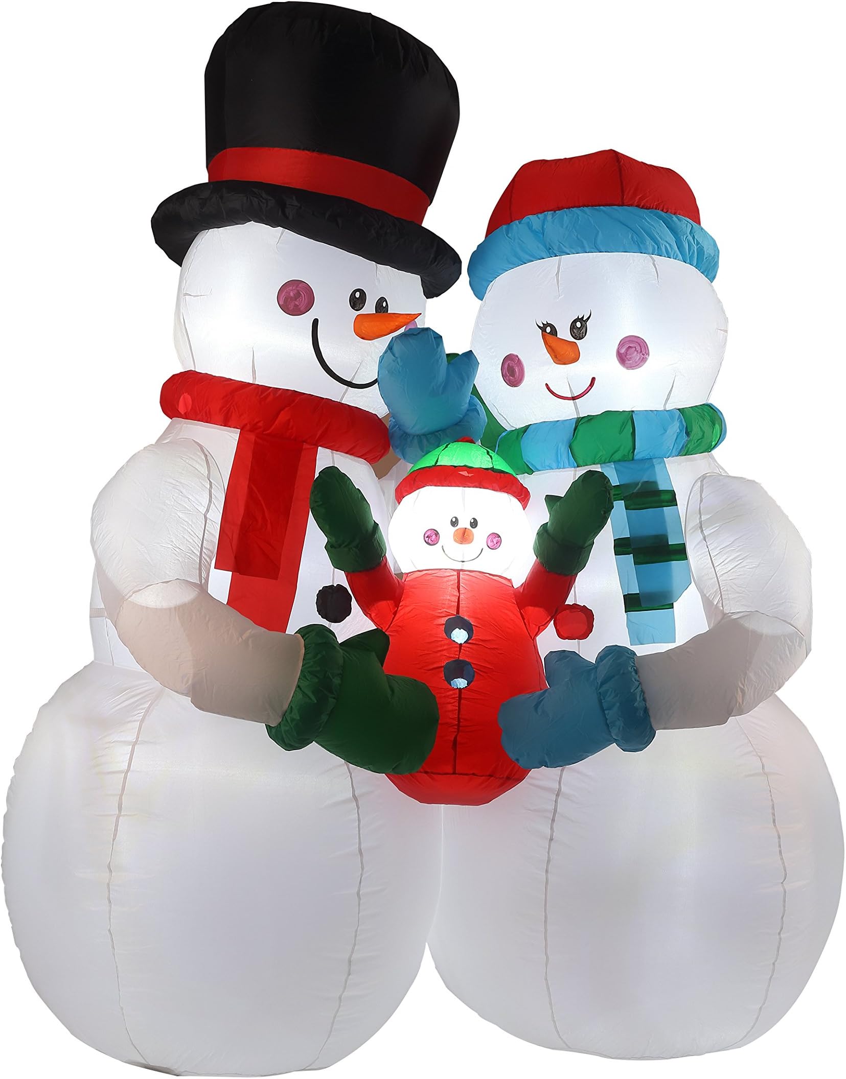 8FT Tall Christmas Inflatable Snowman Family Lawn Yard Garden Outdoor Decoration