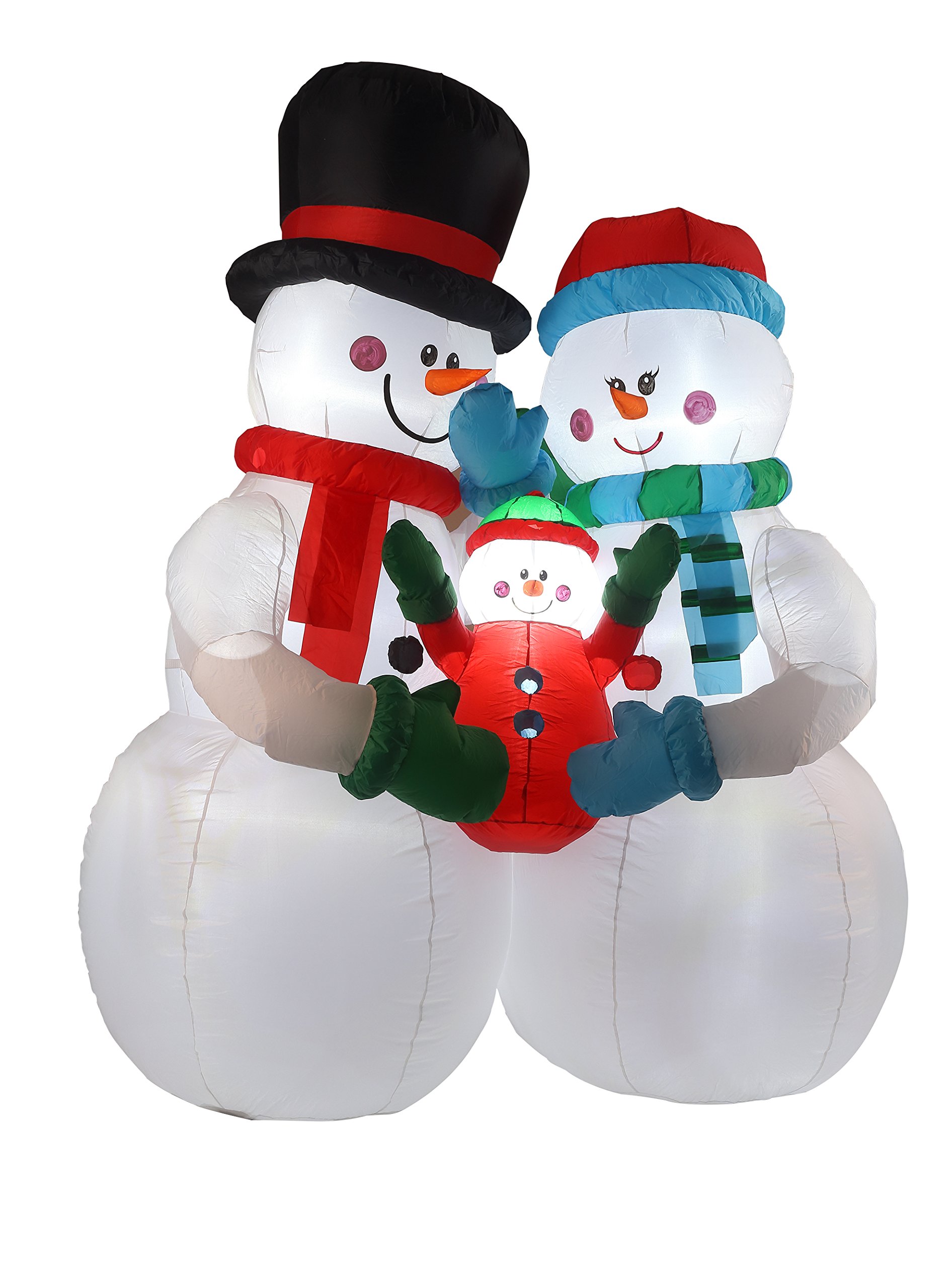 8FT Tall Christmas Inflatable Snowman Family Lawn Yard Garden Outdoor Decoration