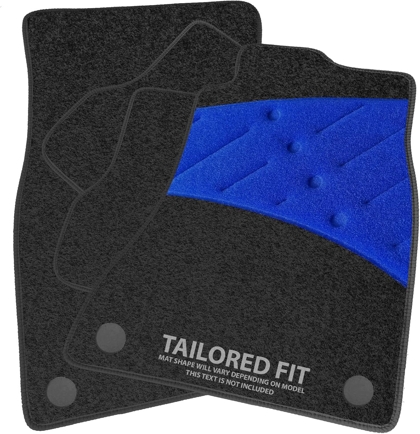 Car Mats FOR Honda Civic 20172021 Charcoal Carpet & Black Ribbed Trim