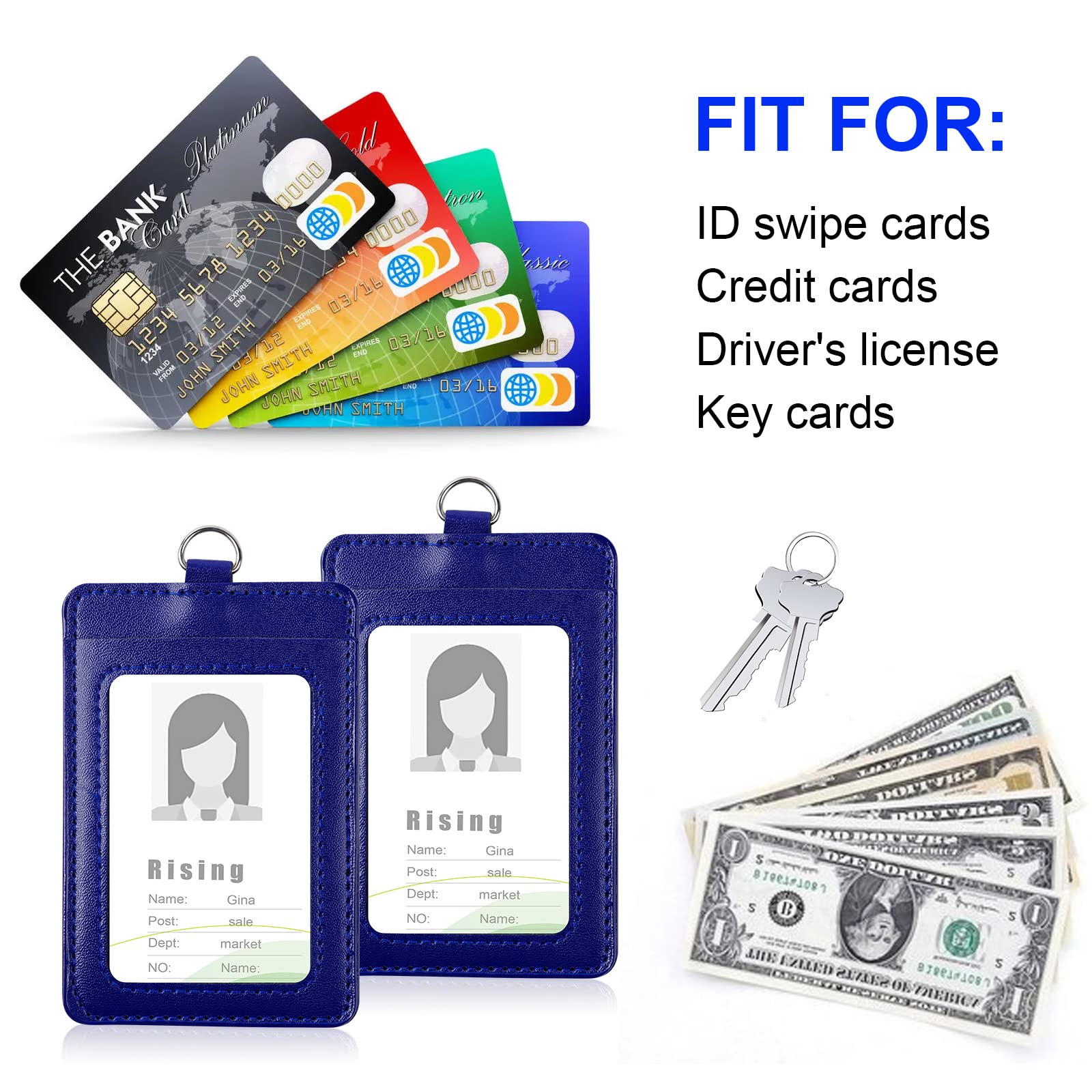 Porta Badge In Pelle Vicloon - Portatesserino Con Cordino Regolabile Per Ufficio E Scuola - Foto 11