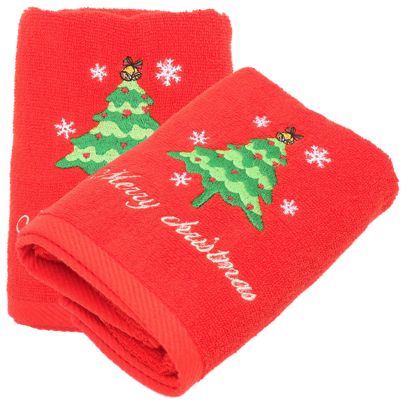 Toallas de Navidad baratas y duraderas para cara o manos en pack de dos unidades festivas