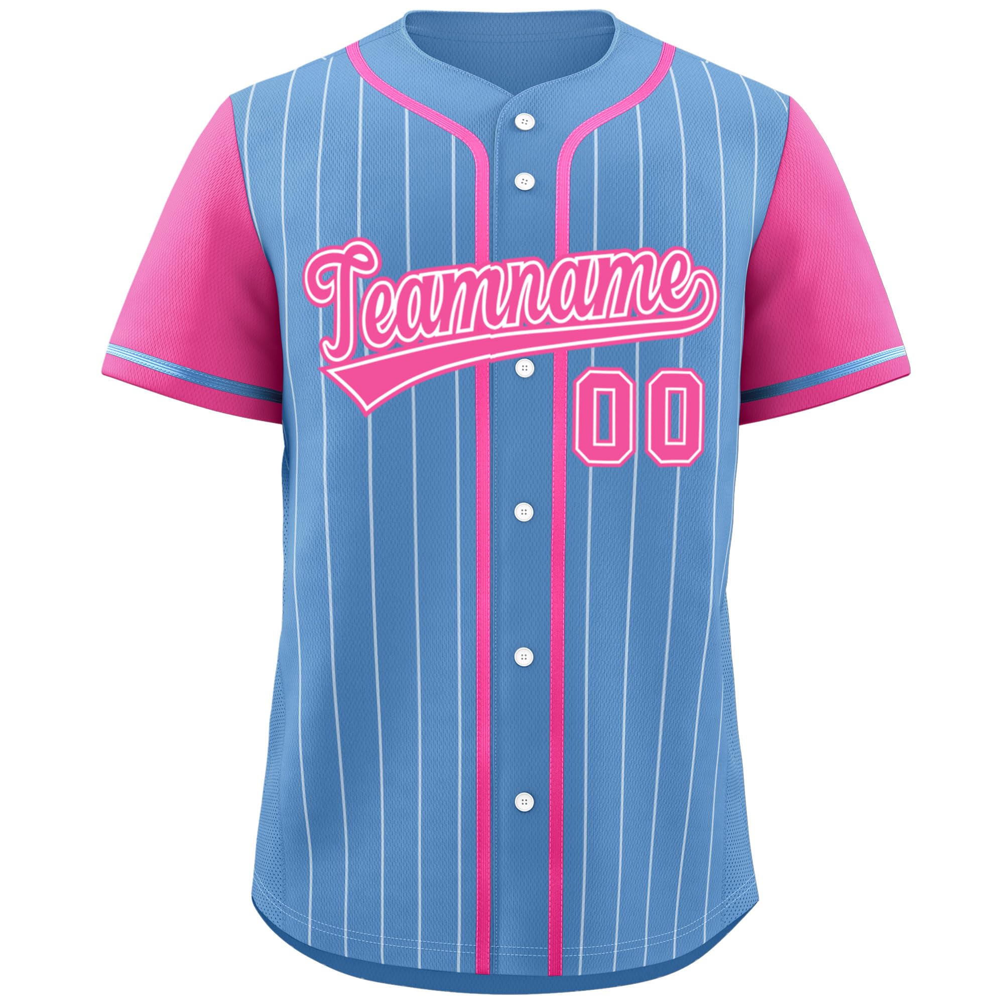 KXK Custom Pinstripe Baseball Jersey Button Down Shirt Personalized Sports Uniform for Men Women Youth