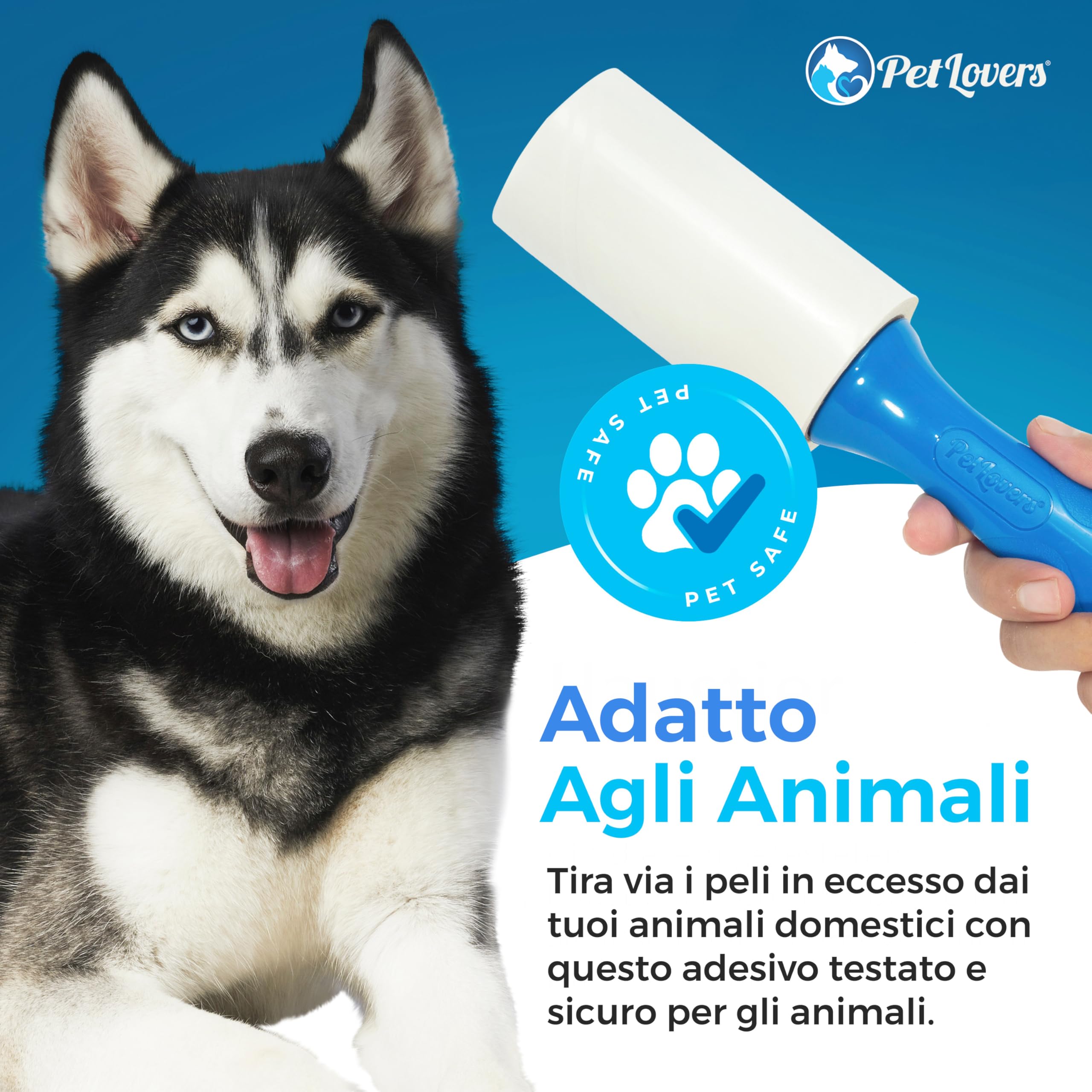 PetLovers - Rulli per peli di animali domestici, extra appiccicosi, 420 fogli, per rimuovere i pelucchi dagli indumenti