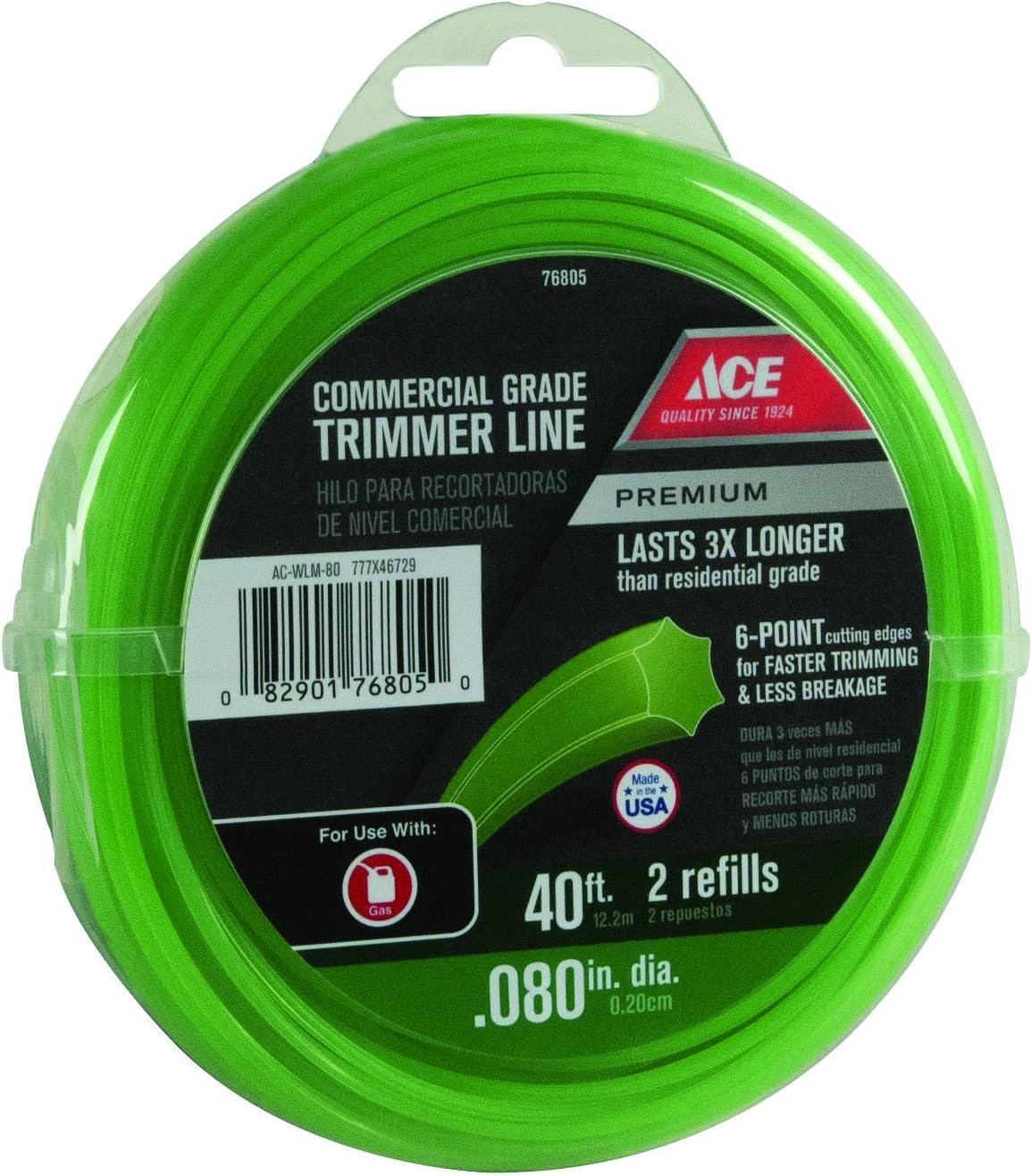 Ace Serrated Trimmer Line (acwlm80) String Trimmer