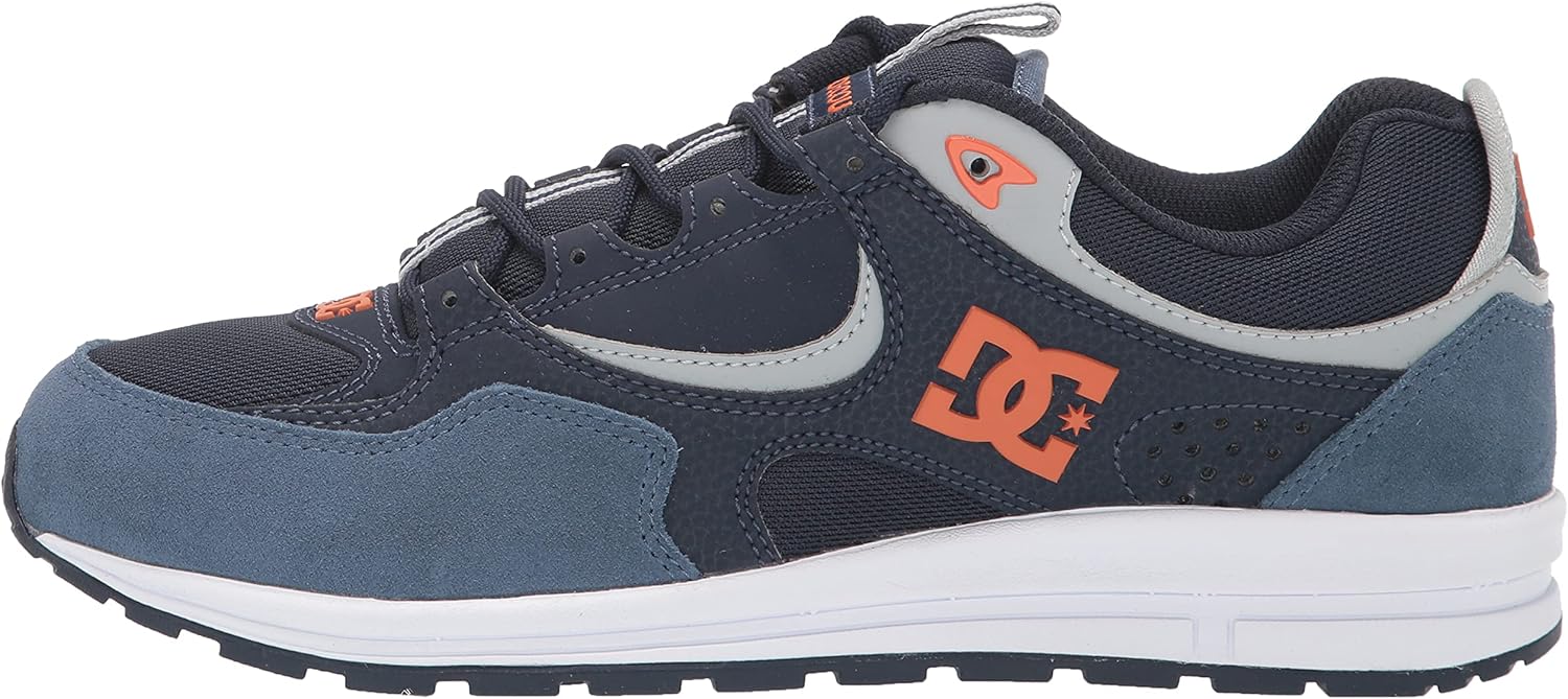 DC Men's Kalis Lite Runner Skate Shoes 5 Blue Heather/Navy