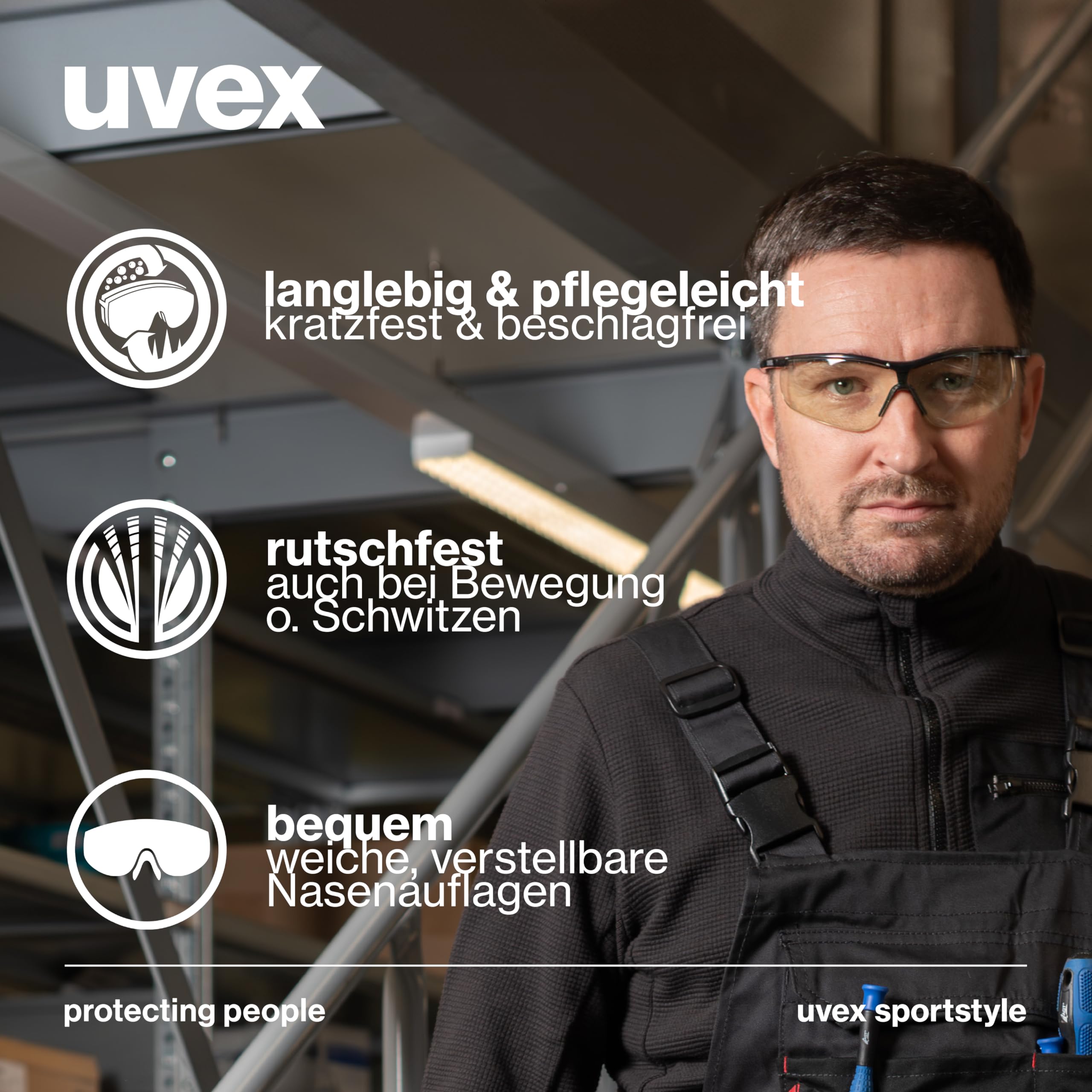 uvex sportstyle variomatic okulary do prasowania – szyba samotonująca – UV400 – czarne/antracytowe