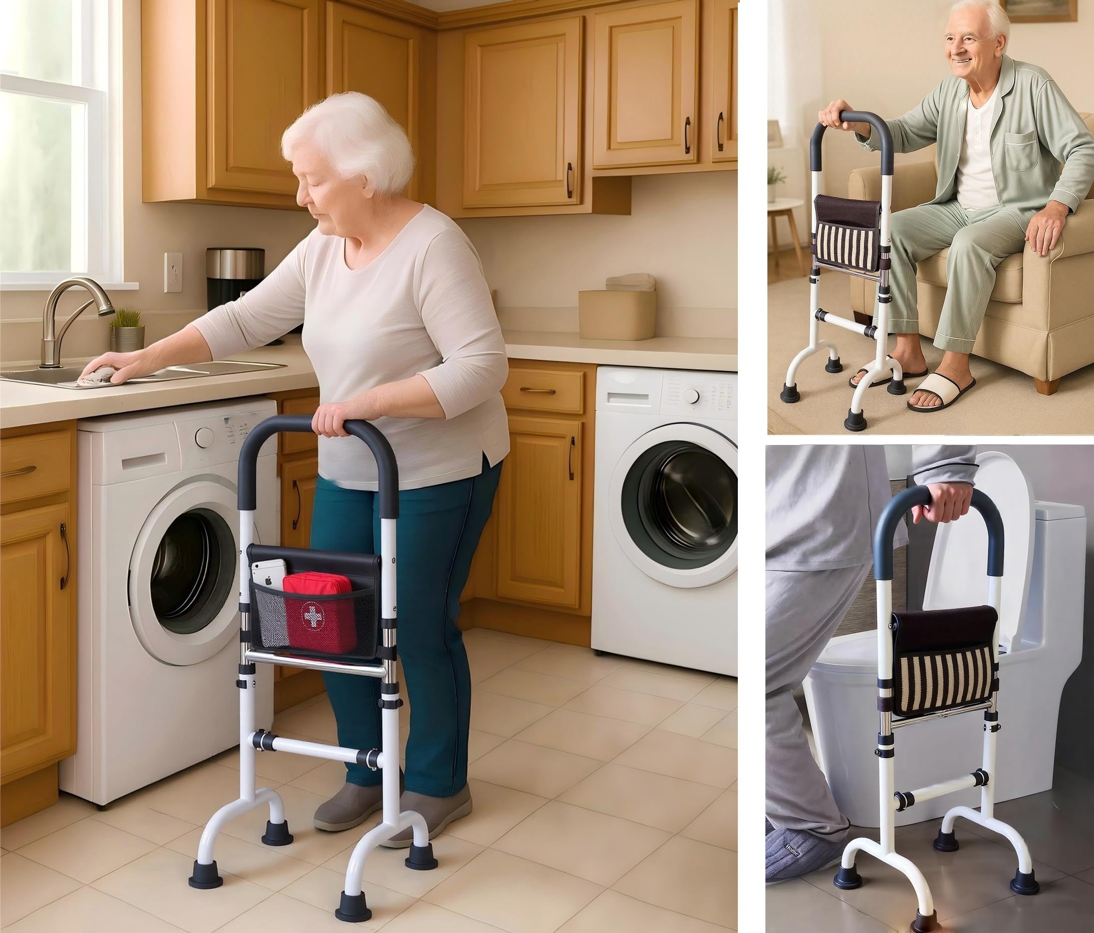 Stand Assist Aid for Elderly; Mobility Aids for Knee Replacement Recovery; Couch Stand Assist; Toilet Assist Rails for Tight Bathroom; Height