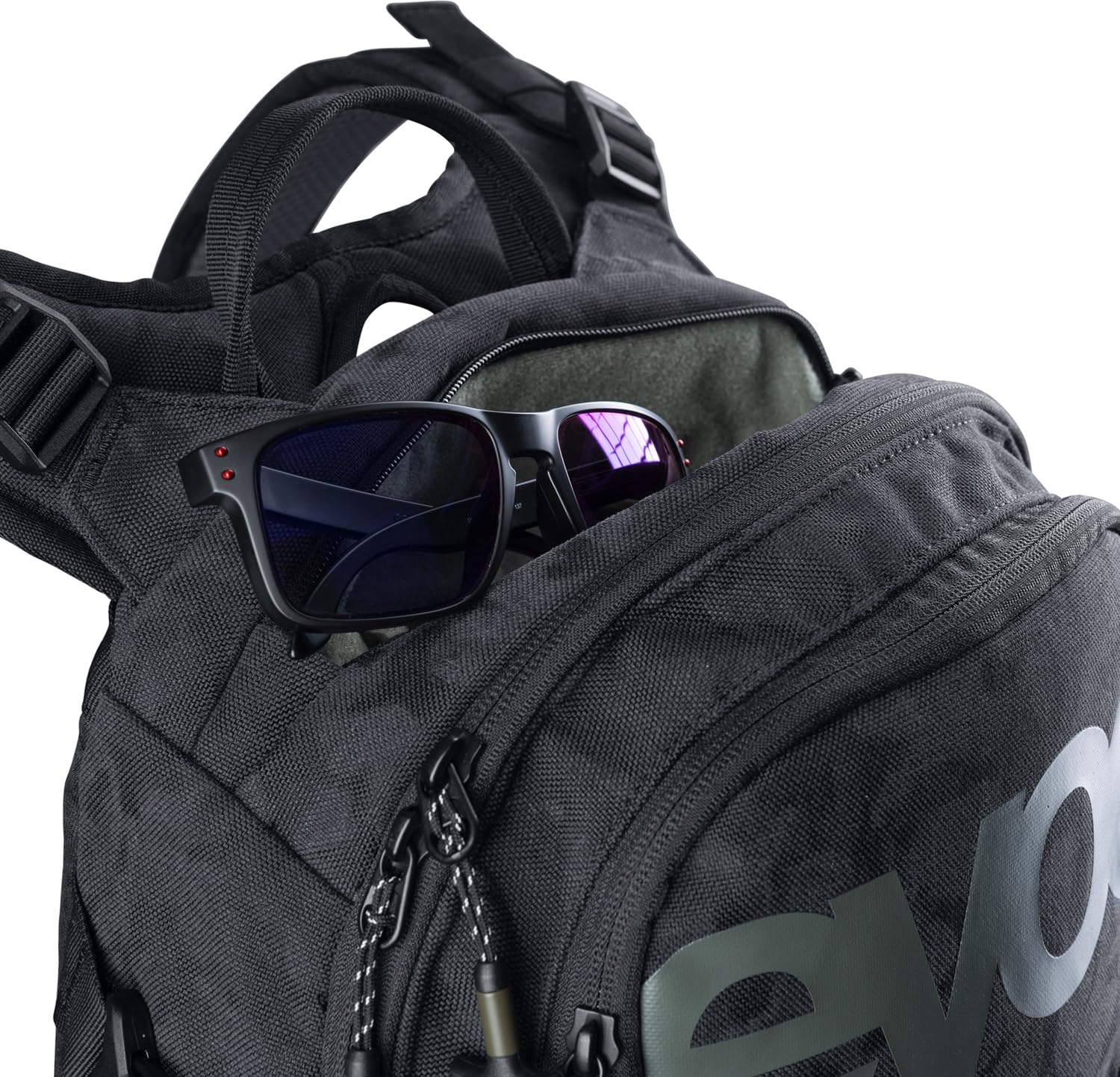 EVOC TRAIL BUILDER 35, zaino porta attrezzi (materiale Cordura, alette laterali extra larghe, spallacci imbottiti, inclusa copertura antipioggia, volume: 30l, dimensioni: 56 x 29 x 18 cm), Nero