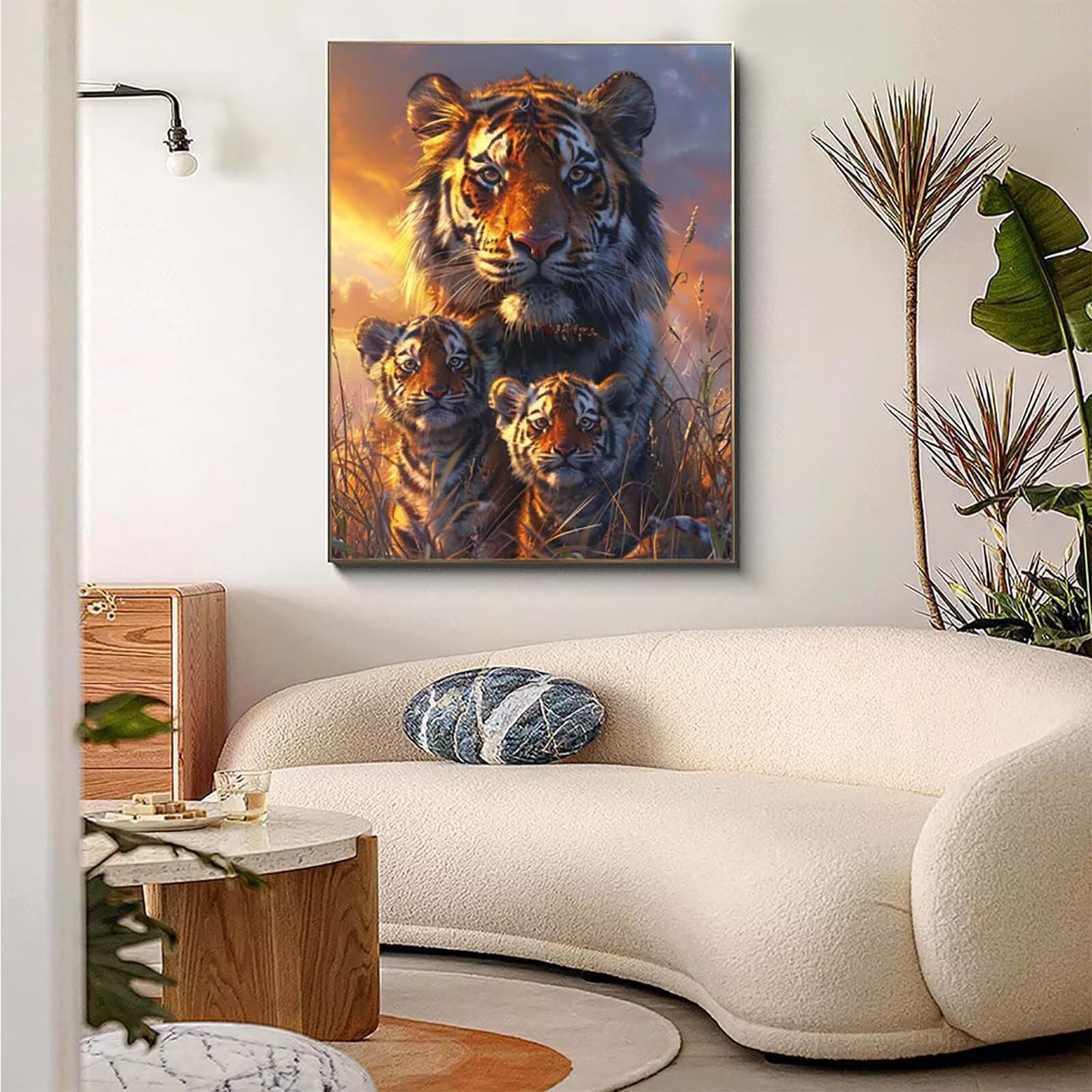 Amazon.co.jp: Paint by Numbers 虎, 数字油絵 動物, 数字塗り絵