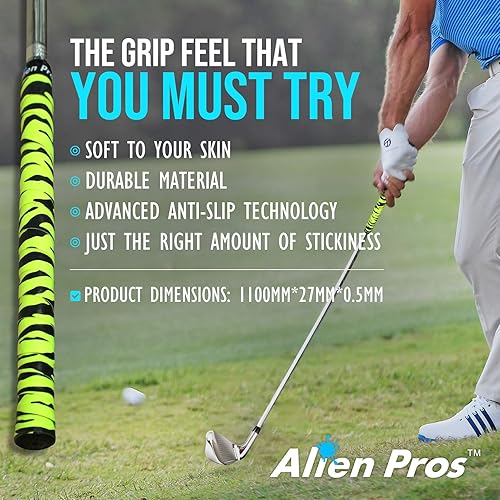 Miniatura 7 de ALIEN PROS Cintas de envolver agarre de golf - Innovadora solución de agarre para palos de golf - Disfruta de una nueva sensación de agarre en menos