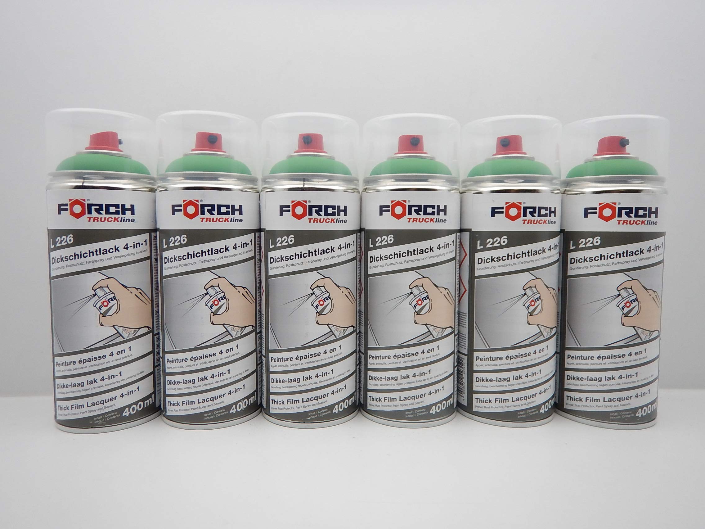 FORCH 4 in 1 Traktor GRÜN LANDMASCHINE DICKSCHICHTLACK Lack Spray SPRAYDOSE 400ML (6)