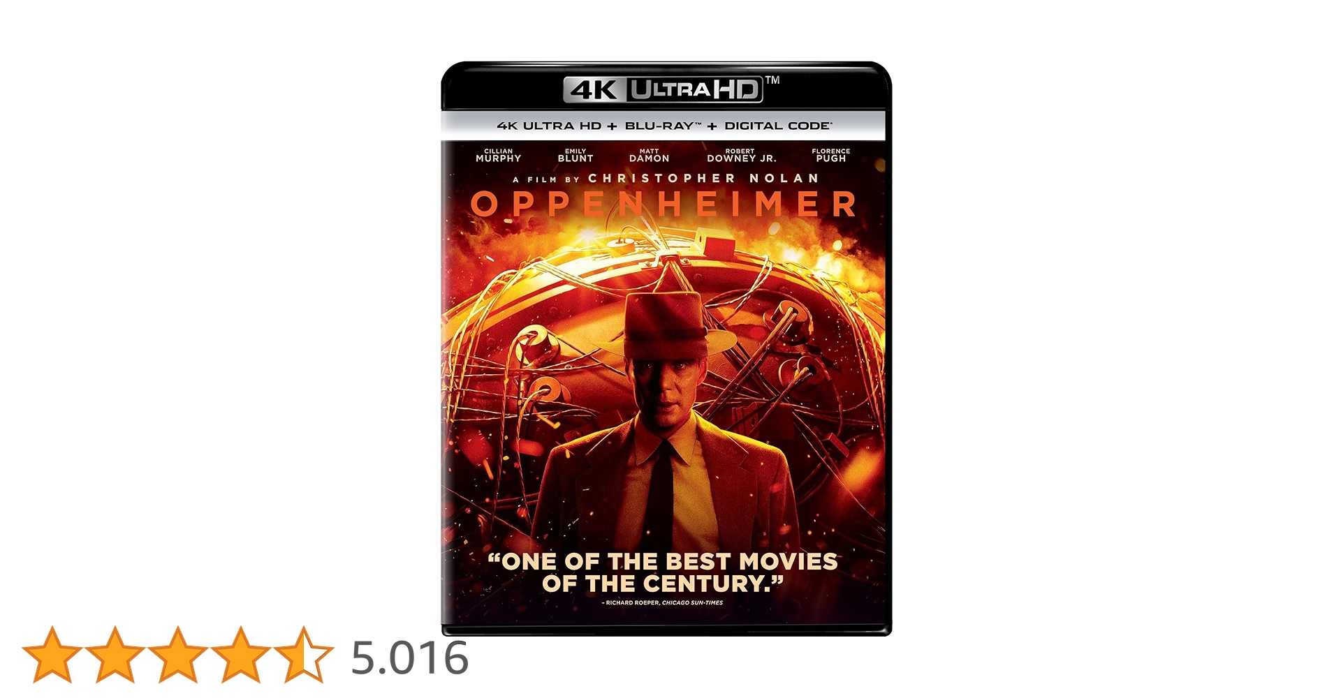 Oppenheimer - 4K Ultra HD + Blu-ray + Digital [4K UHD] | Amazon.com.br