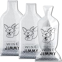 Vista 11 de JIMMY THE FOX Bolsas de vino reutilizables para viajes Paquete de 3 Funda protectora duradera de triple capa A prueba de fugas y resistente a