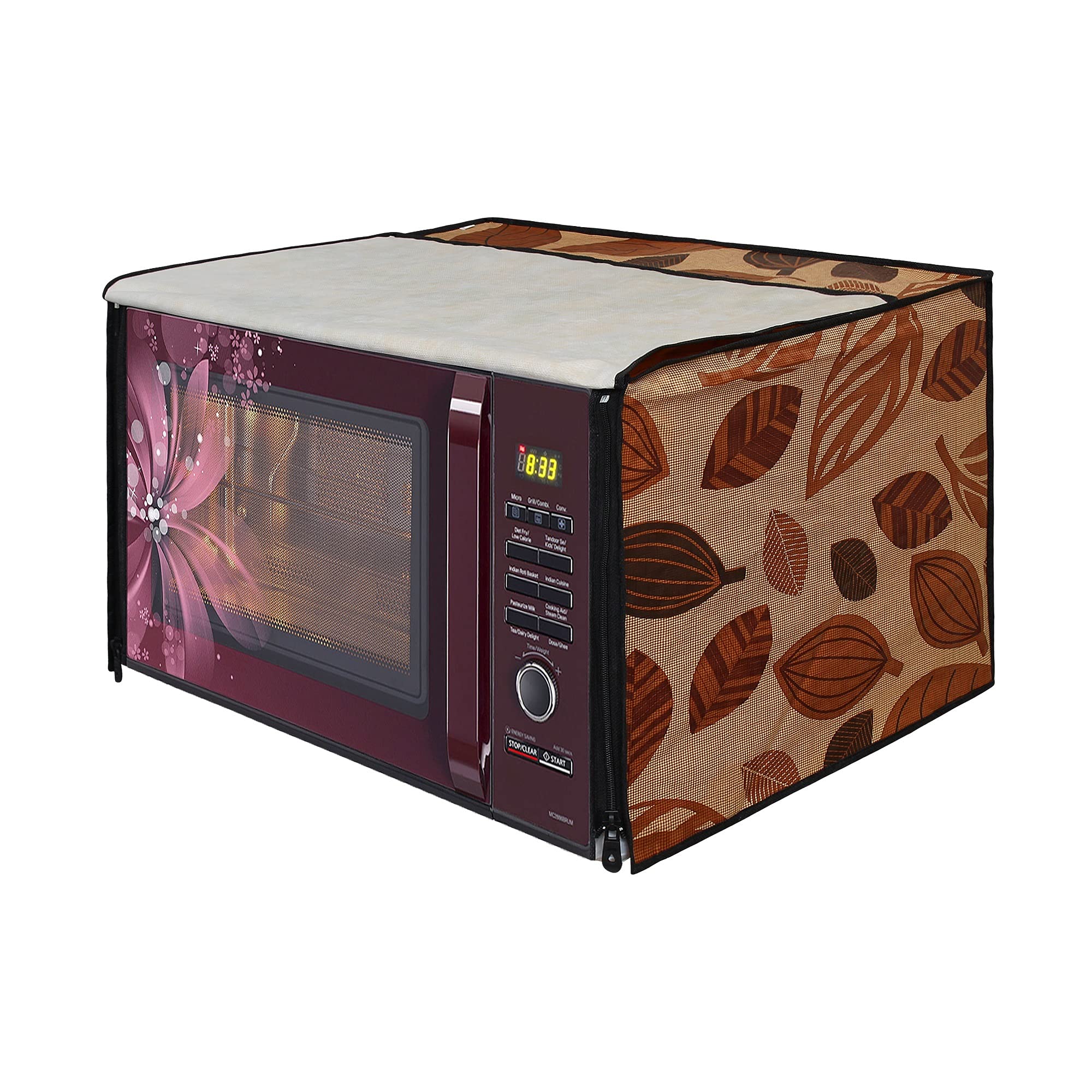 Lithara Printed Waterproof Microwave Oven Cover for 32L CE117PC-B2/XTL | Sams19 (Multicolor)