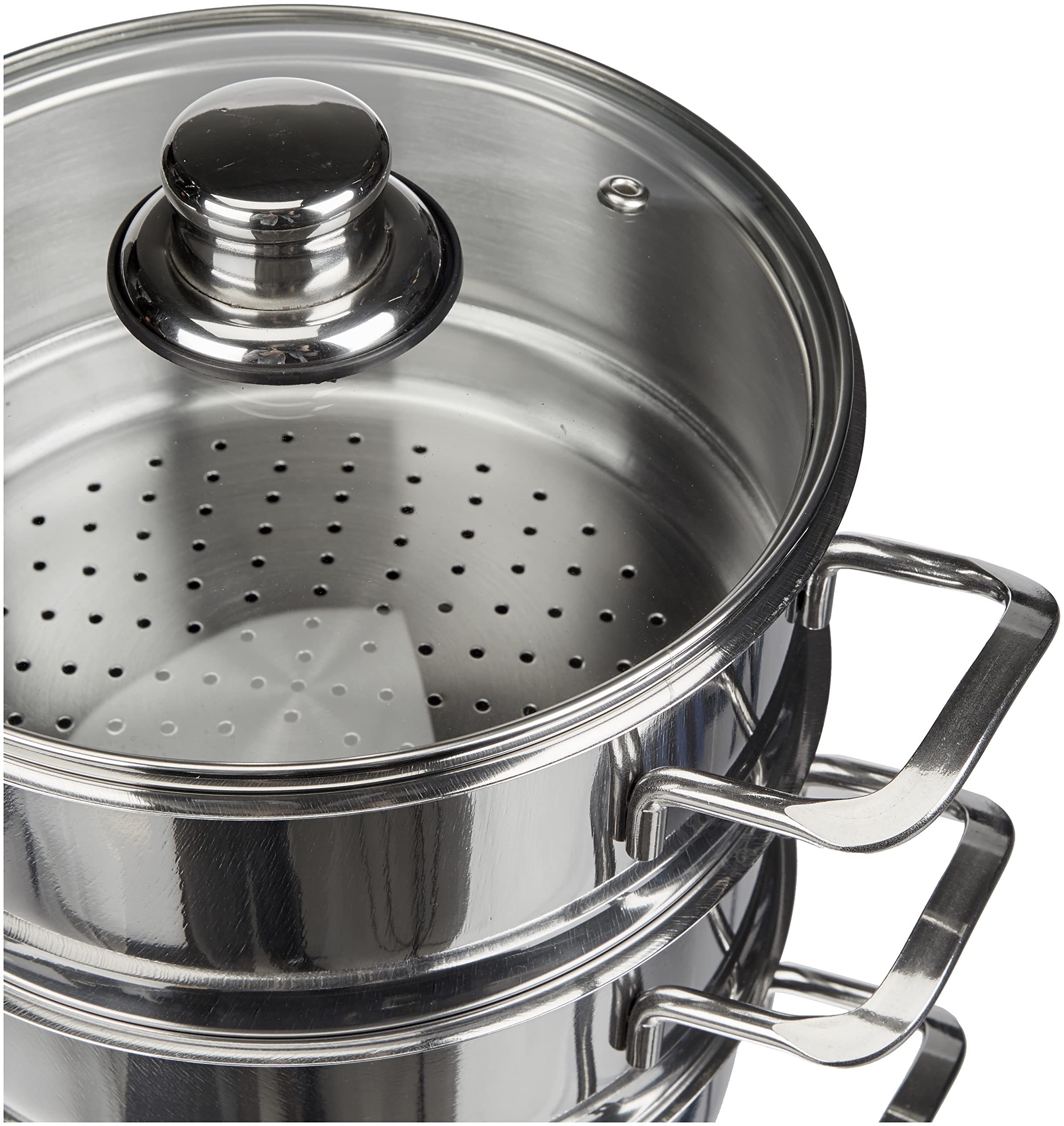 Excelsa 47121 Cooking Tower Vaporiera a 3 Ripiani, Acciaio Inossidabile