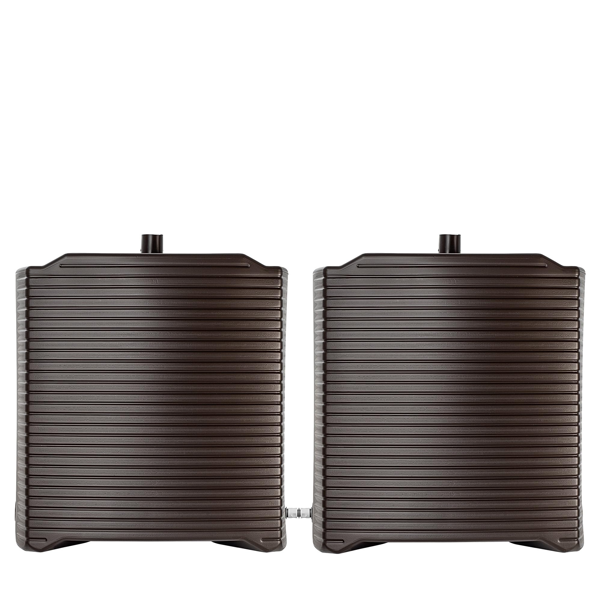 KADAX Depósito de lluvia modular para jardín, resistente a la intemperie, 126 litros, colector de agua, depósito de lluvia de plástico, barril de agua (moca)