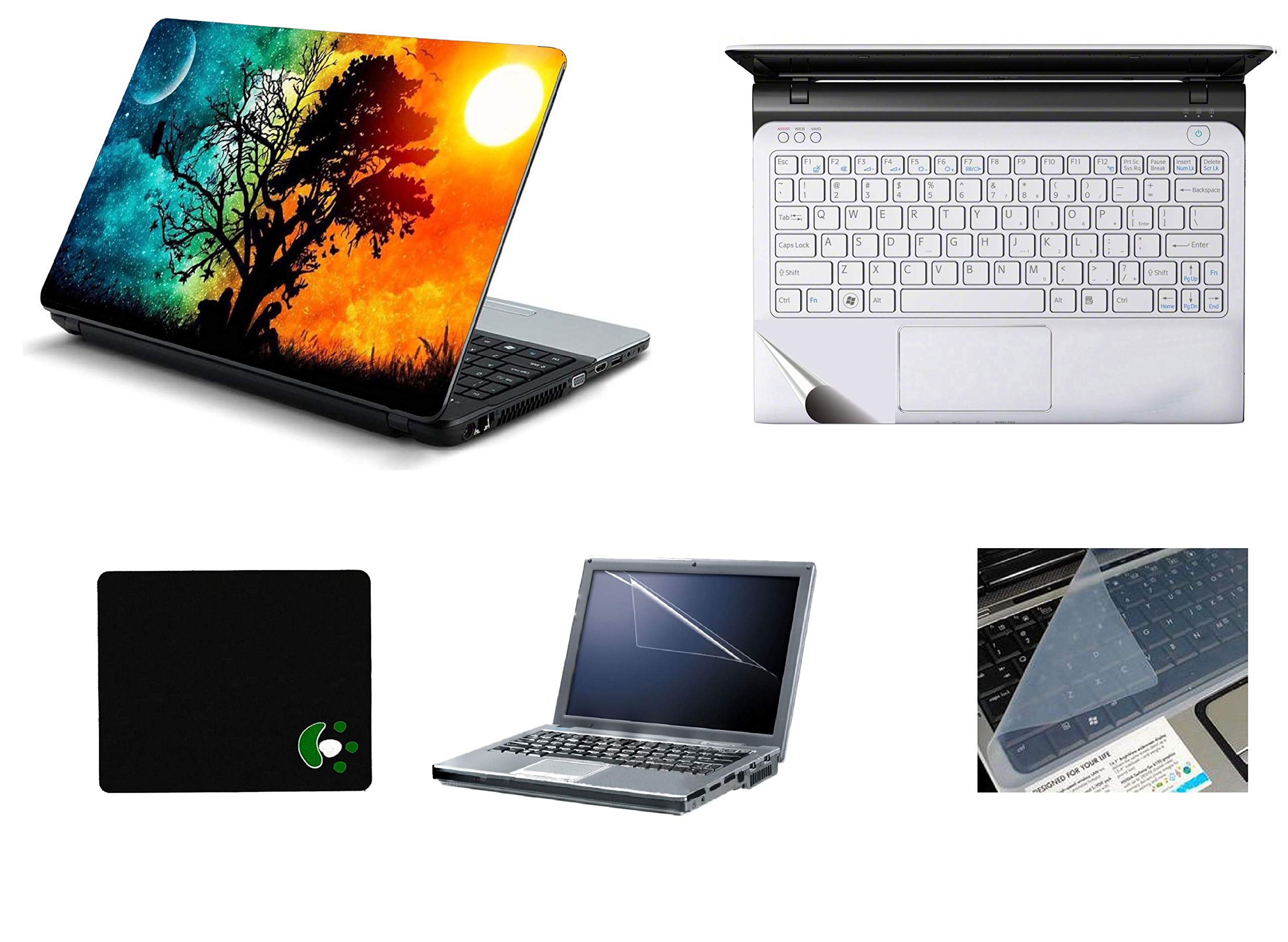 StickerKing 5in1 Vinyl Laptop Accessories Combo 15.6 Inch Nature Laptop Skin Sticker, Screen Guard, Key Guard, Mousepad and Palmrest for HP-DELL-Lenovo-ASUS-Acer Laptop, Notebook (Multicolor) (B08NT5RVPB) Amazon Price History, Amazon Price Tracker