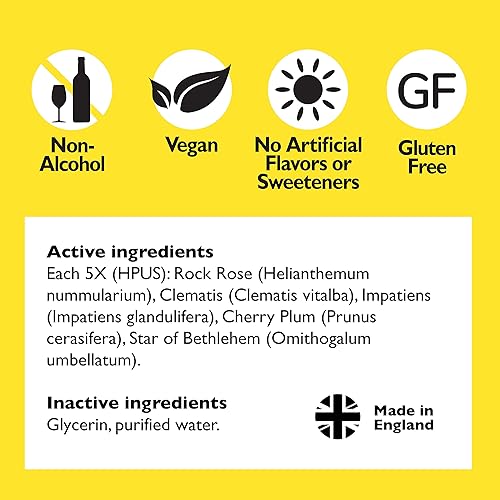 Miniatura 3 de RESCUE Gotero de remedio de Bach de 0.7 fl oz, alivio natural del estrés, esencia floral homeopática, vegano, sin gluten ni azúcar, sin formación de