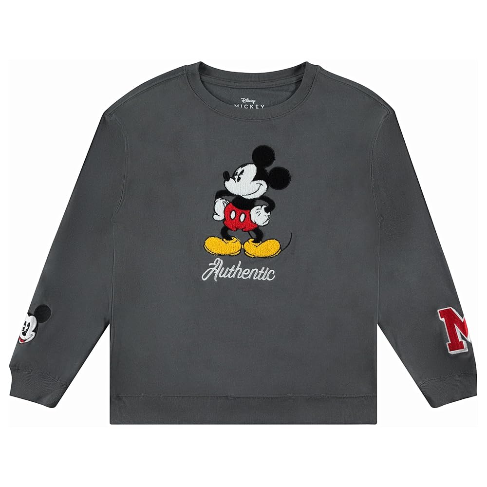 Ladies Mickey Mouse Fashion Sweatshirt Crewneck - Chenille