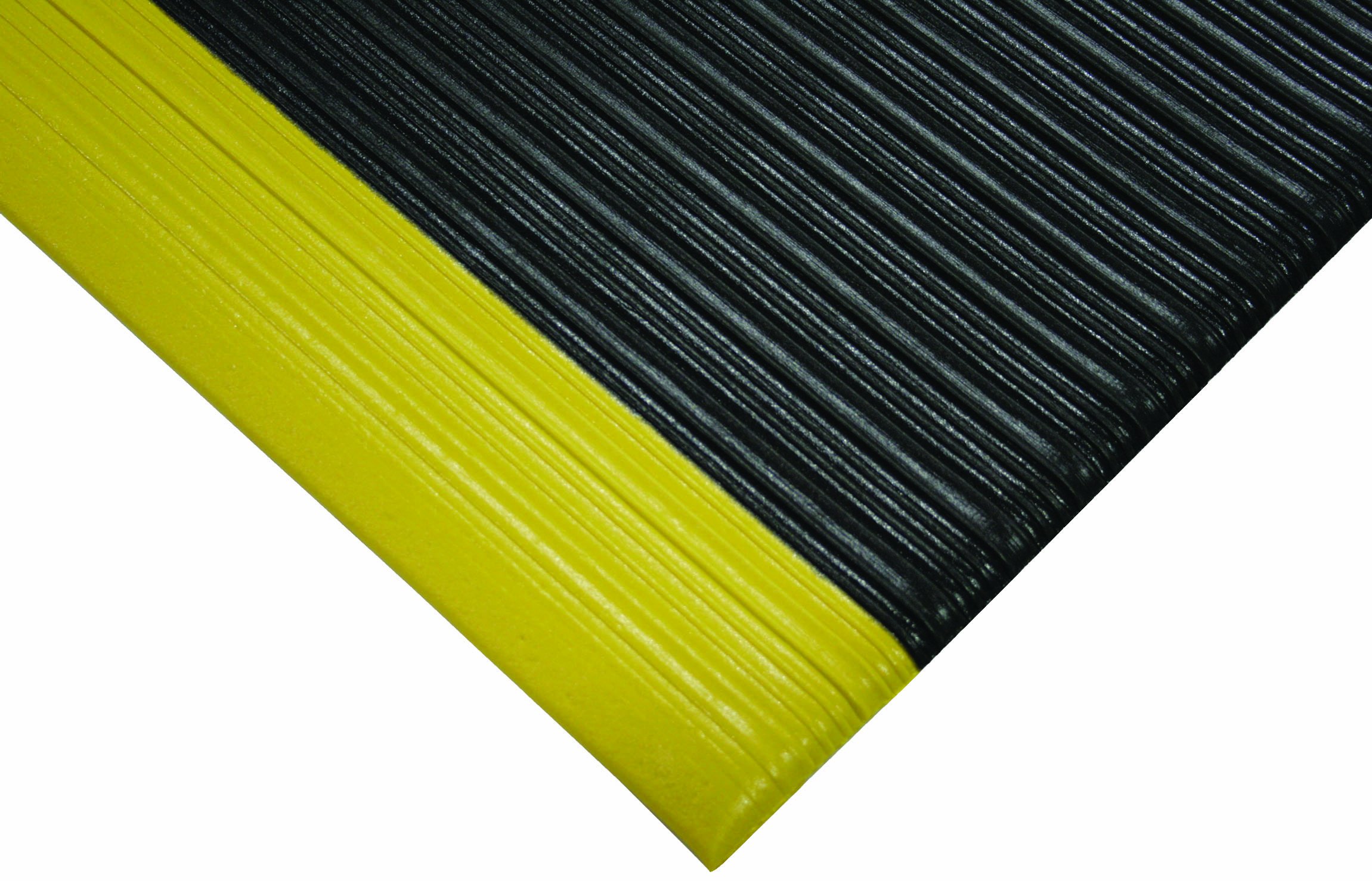 Wearwell Tuf Sponge Light Duty Anti-Fatigue Workstation Mat - Black/Yellow. 2' W x 3' L x 3/8