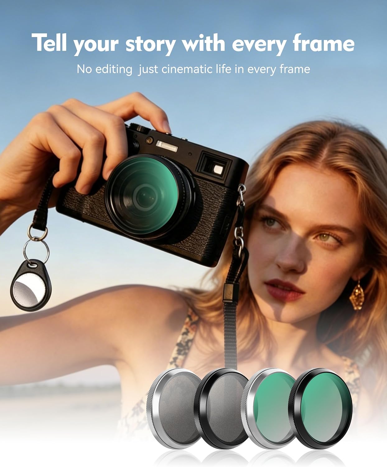MCUV Filter for FUJIFILM X100VI / X100V (Black) | Multi-Coated Waterproof Anti-Scratch Lens Protector with Integrated Adapter Ring, Compatible with Original Lens Cap
