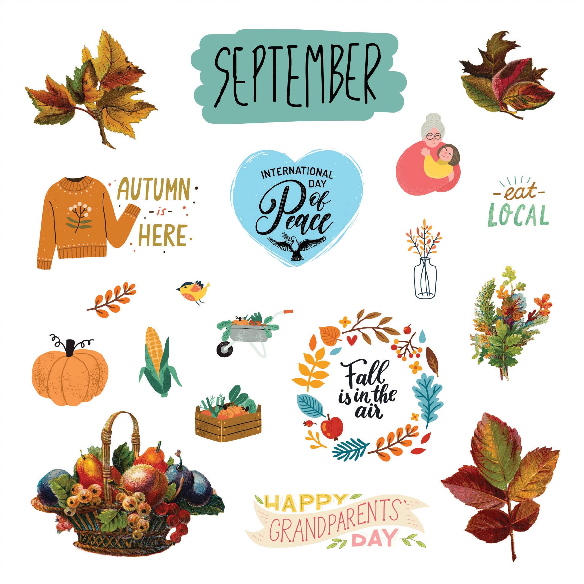 A Year in Stickers: Fun Pictures and Words to Highlight Celebrations