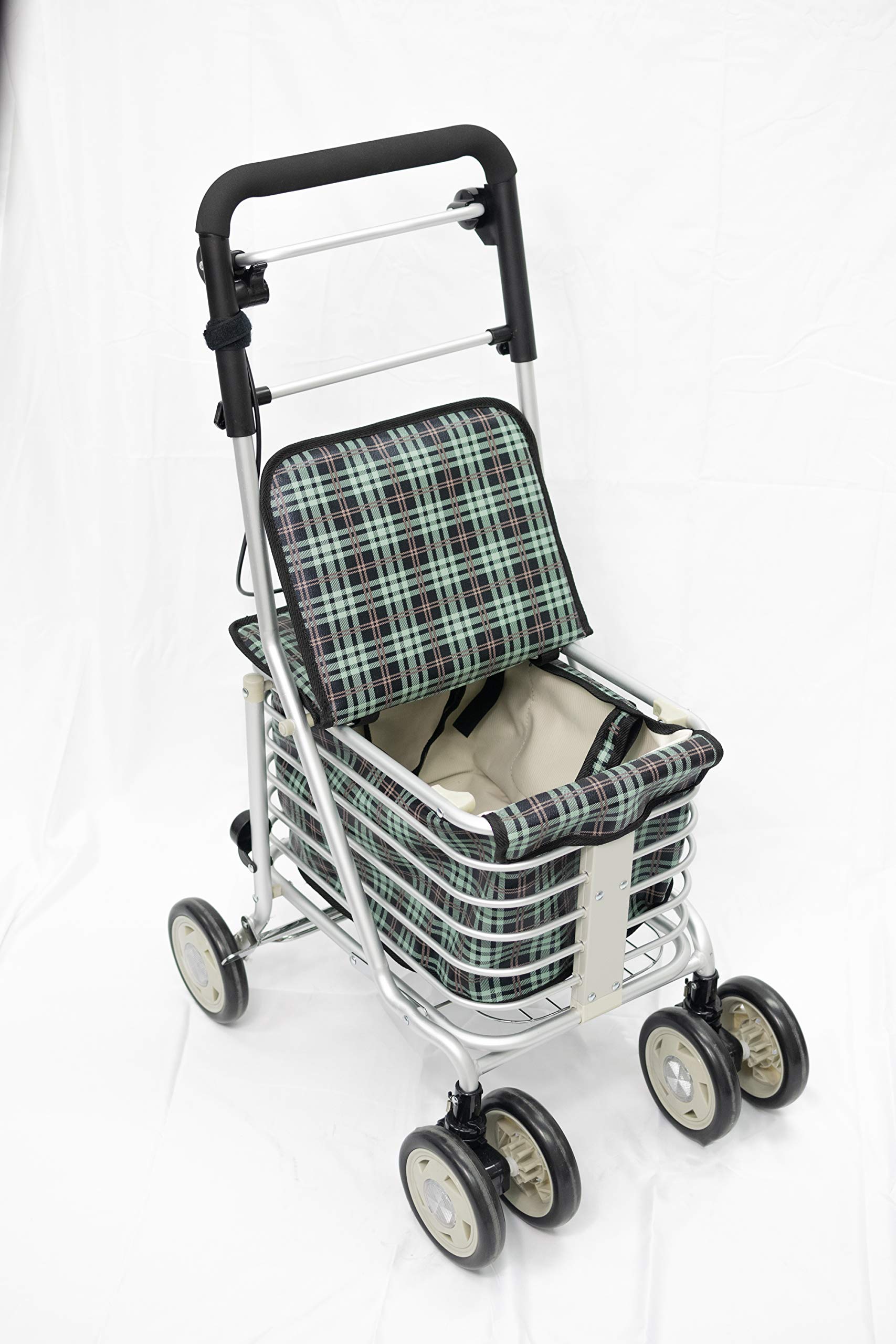 Carrito compra andador con asiento y frenos carrito andador ancianos