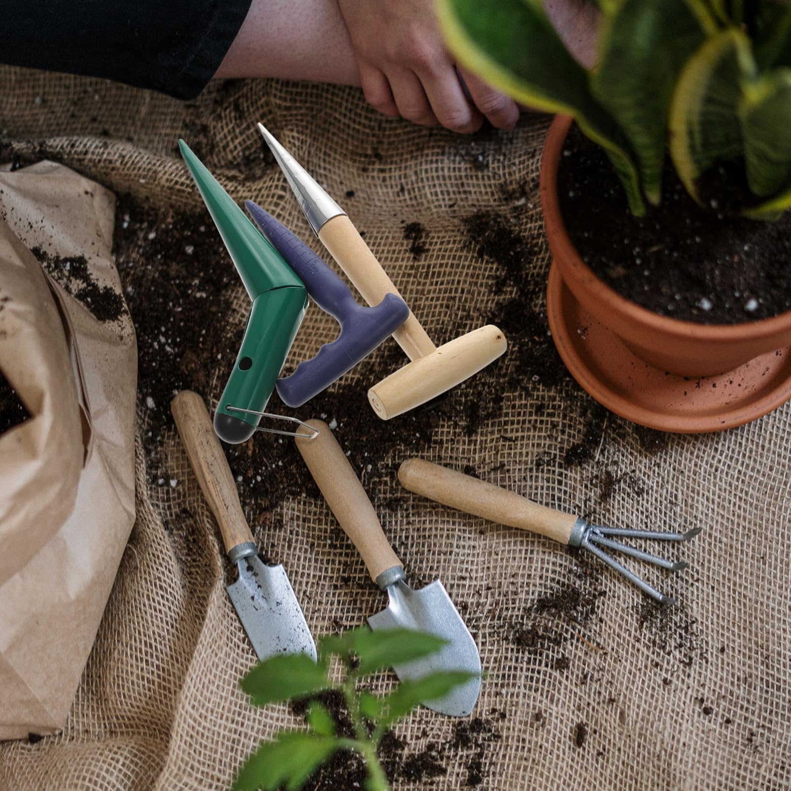 TOYANDONA Garten Langlebiges Pflanzholz Praktisches Gartenzubehör Robustes Gartenhandwerkzeug Ergonomischer Griff Für Müheloses Graben Für Topf Und Gartenpflanzen