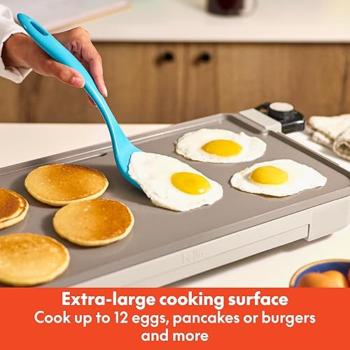 Vista 27 de Bella 14606 - Parrilla eléctrica antiadherente, de cobre y recubierta de titanio, de 10,5 x 20 pulgadas, de 1500 W