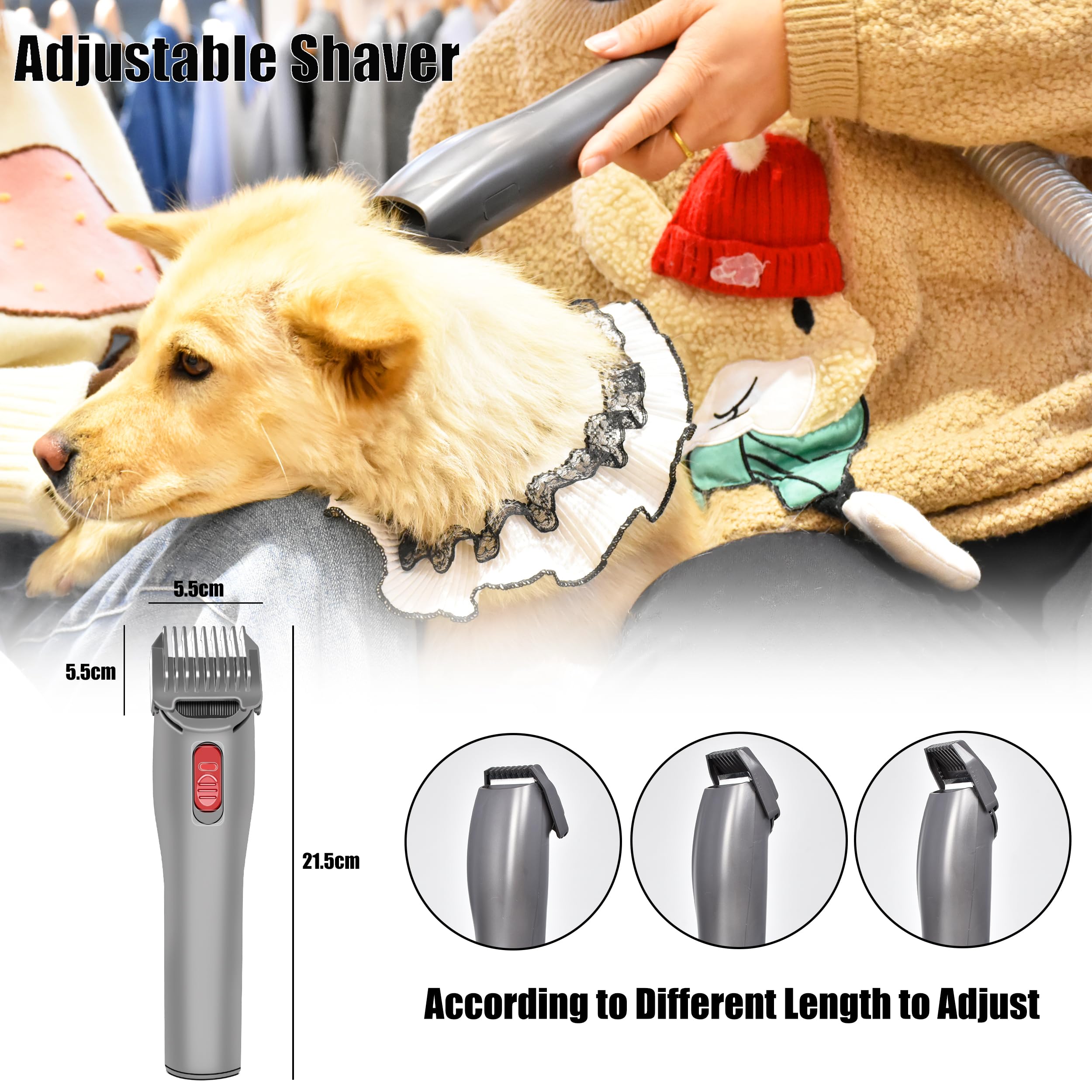 Italdos Kit Tosatrici Toelettatura compatibile per Dyson V7 V8 V10 V11 V15 spazzole autopulenti per cani e gatti, kit Spazzole Tosatrice per Animale Domestici