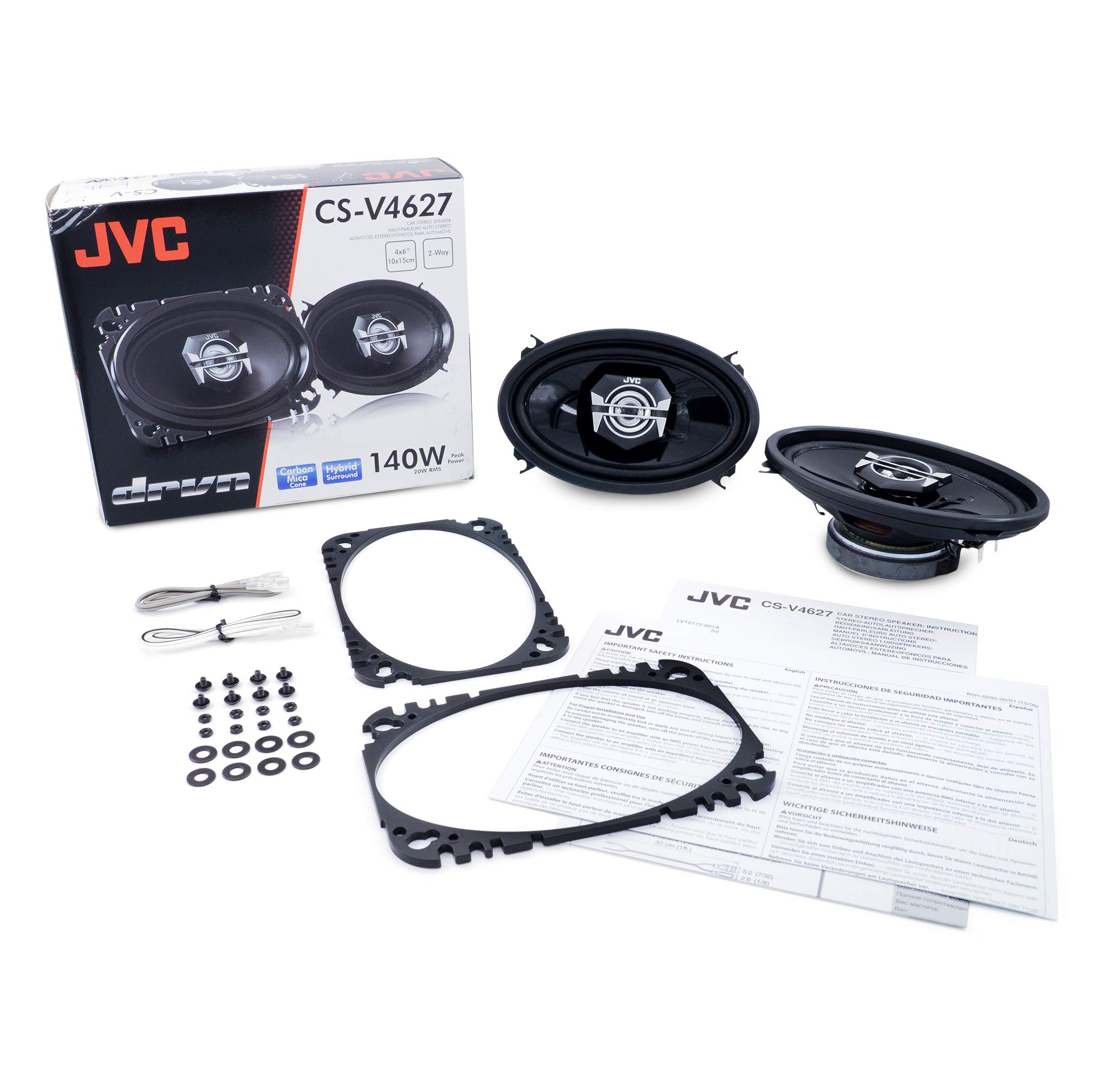 Amazon.co.jp: JVC CS-V4627 カースピーカー - ペアあたり140ワットの