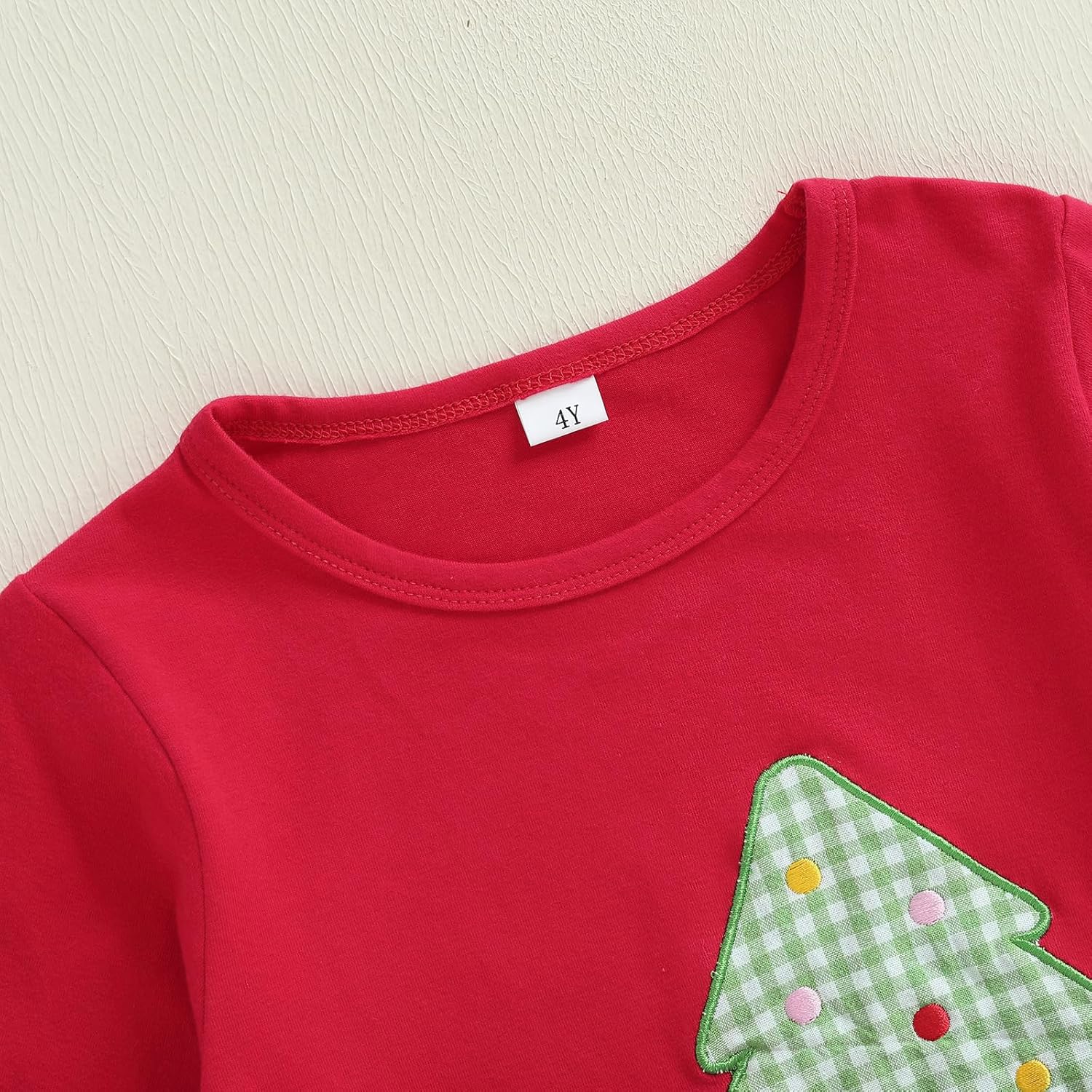 Toddler Girl Christmas Outfit Cute Christmas Tree Long Sleeve Shirt and Flared Bottoms Pants 2PCS Set - Image 6