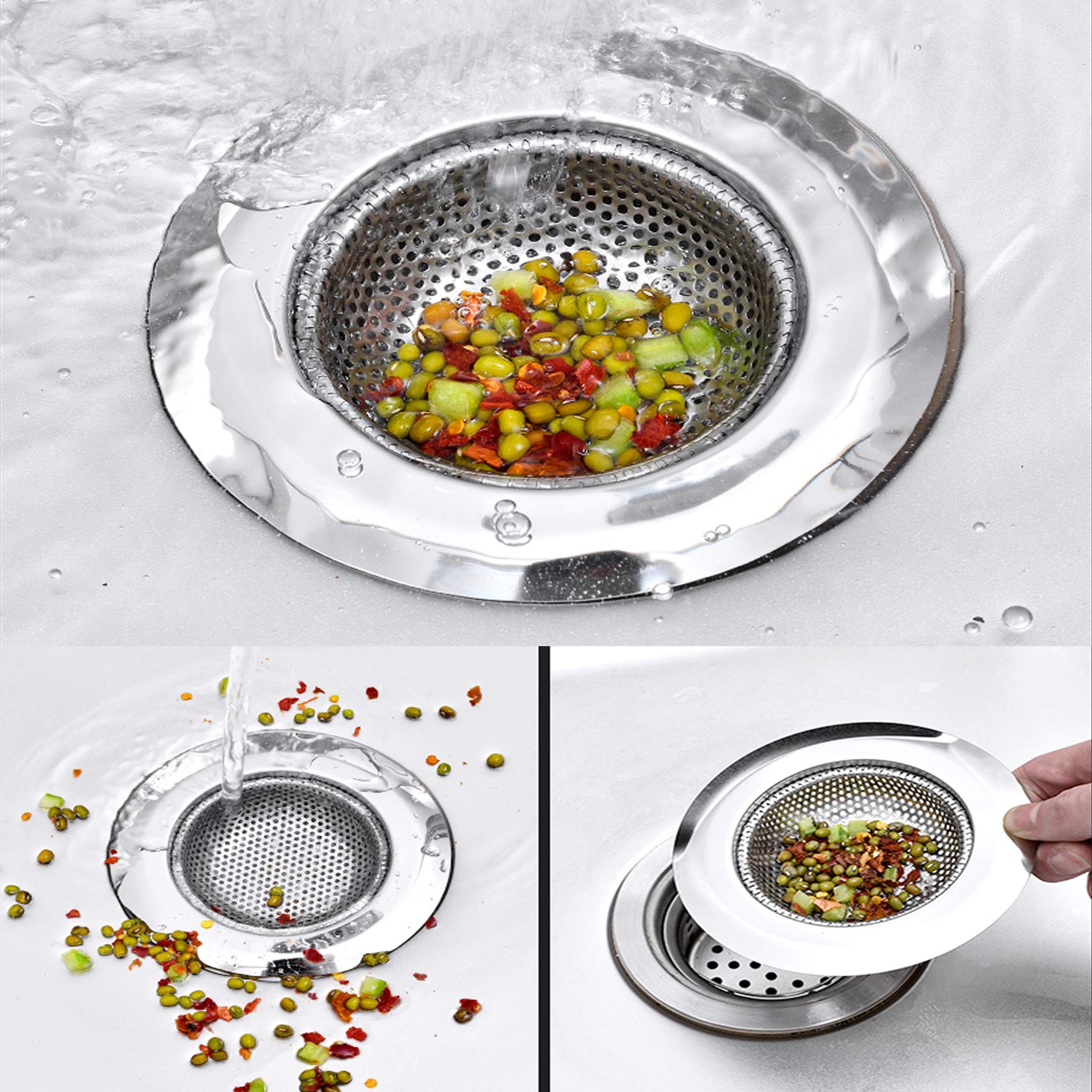 Filtro Lavello Acciaio Inox - 2 Pezzi | Diametro Esterno 7.5 Cm | Anti-Ostruzione E Anti-Odore | Per Cucina - Foto 11