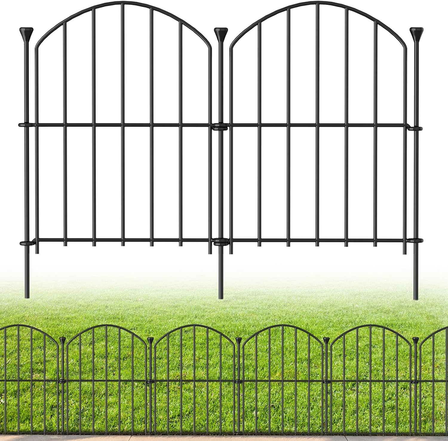 No Dig Garden Fence Panels, Dog Fence Outdoor for Yard, 20 Pack