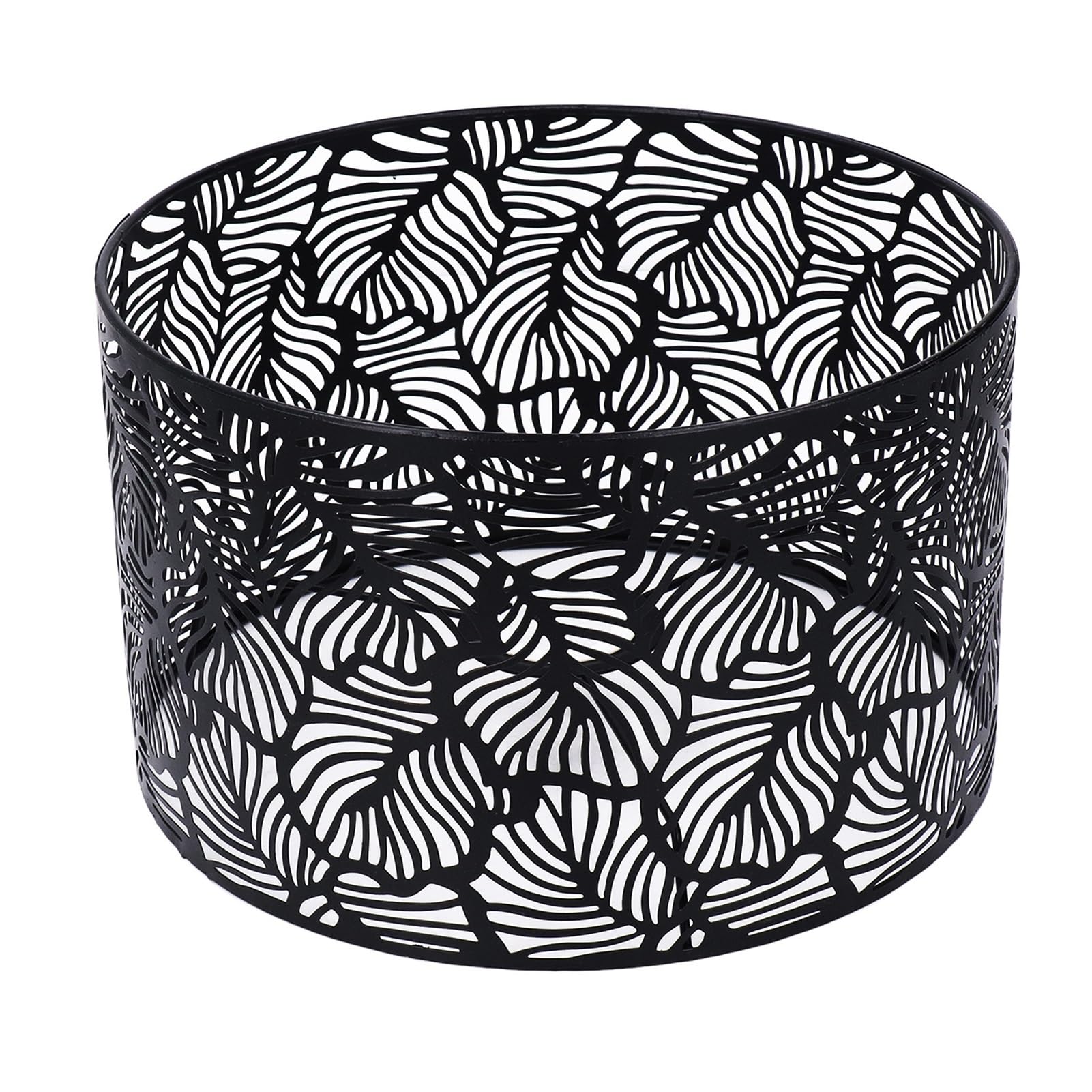 Luxemetals Black 1Pcs Hollow Iron Art Lampshade For E14 E27 Bulbs(Black)