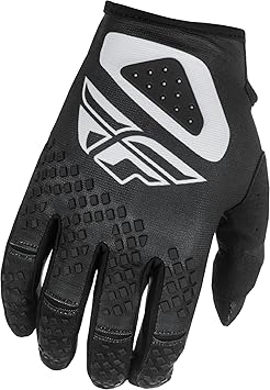 Fly Racing Mens Kinetic Sym Gloves Black/White, Medium