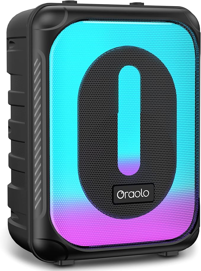 Bluetooth Speaker Wireless with Lights, Oraolo Roller Loud Bluetooth