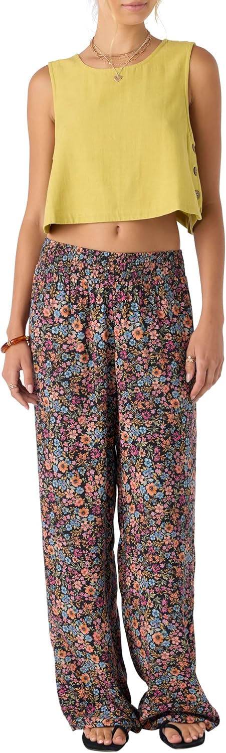 O'NEILL Women's Woven Wide Leg Pant - Comfortable and Casual Wide Leg Pants with Elastic Waist