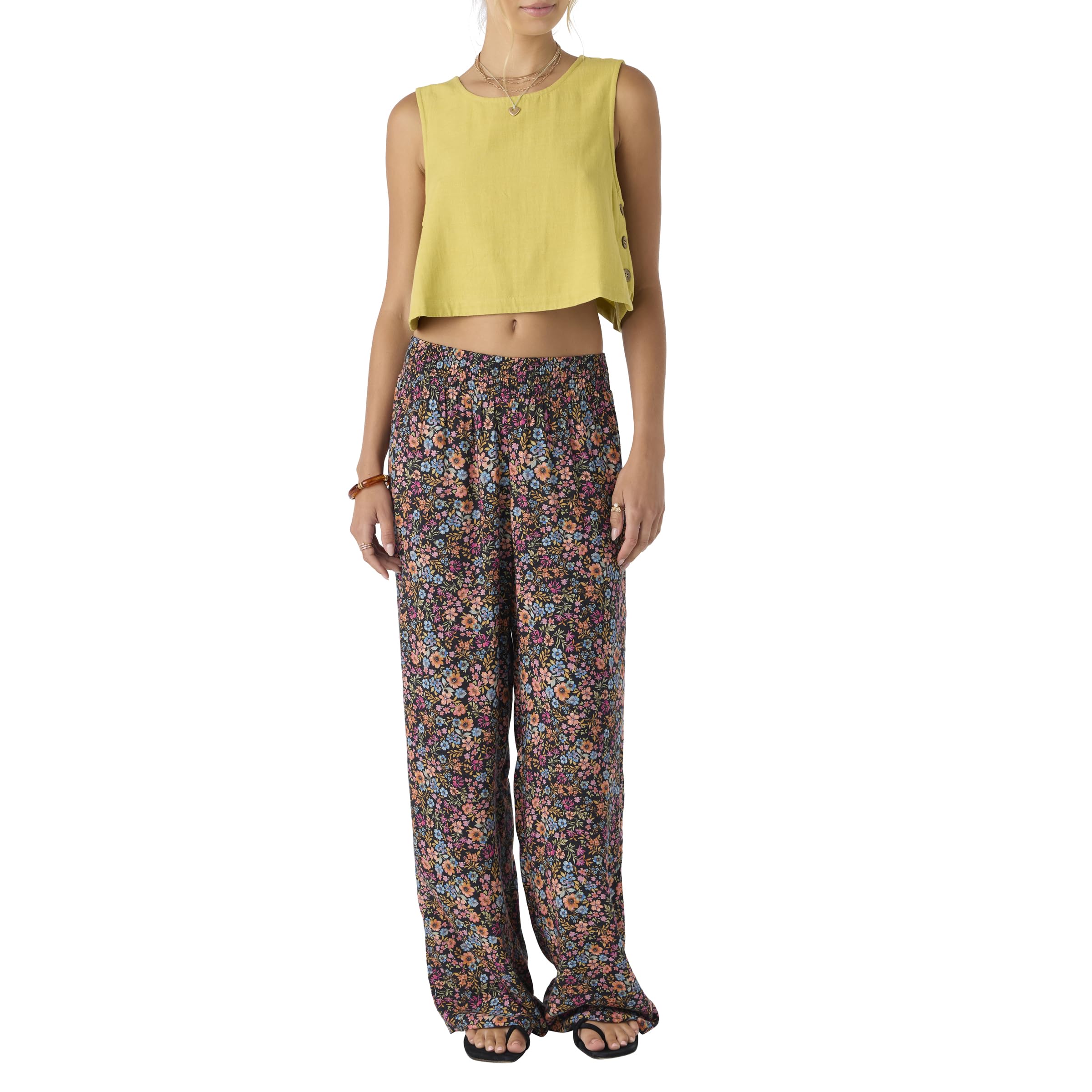 ONEILL Womens Woven Wide Leg Pant - Comfortable and Casual Wide Leg Pants with Elastic Waist