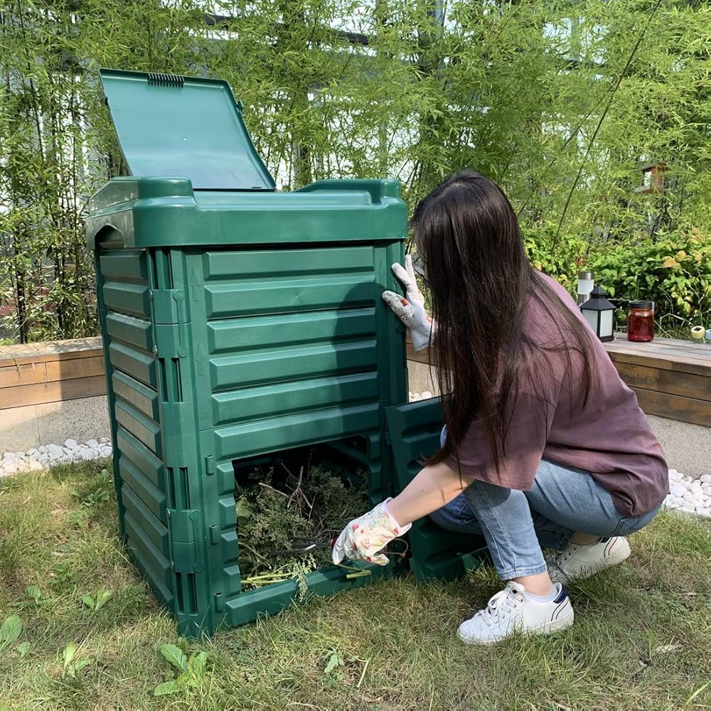 コンポスト屋外 大型 家庭用 大容量250L 堆肥製造器 家庭菜園 コンポスター 生ごみ処理機 コンポスト屋外 大型 家庭用 大容量250L 堆肥製造