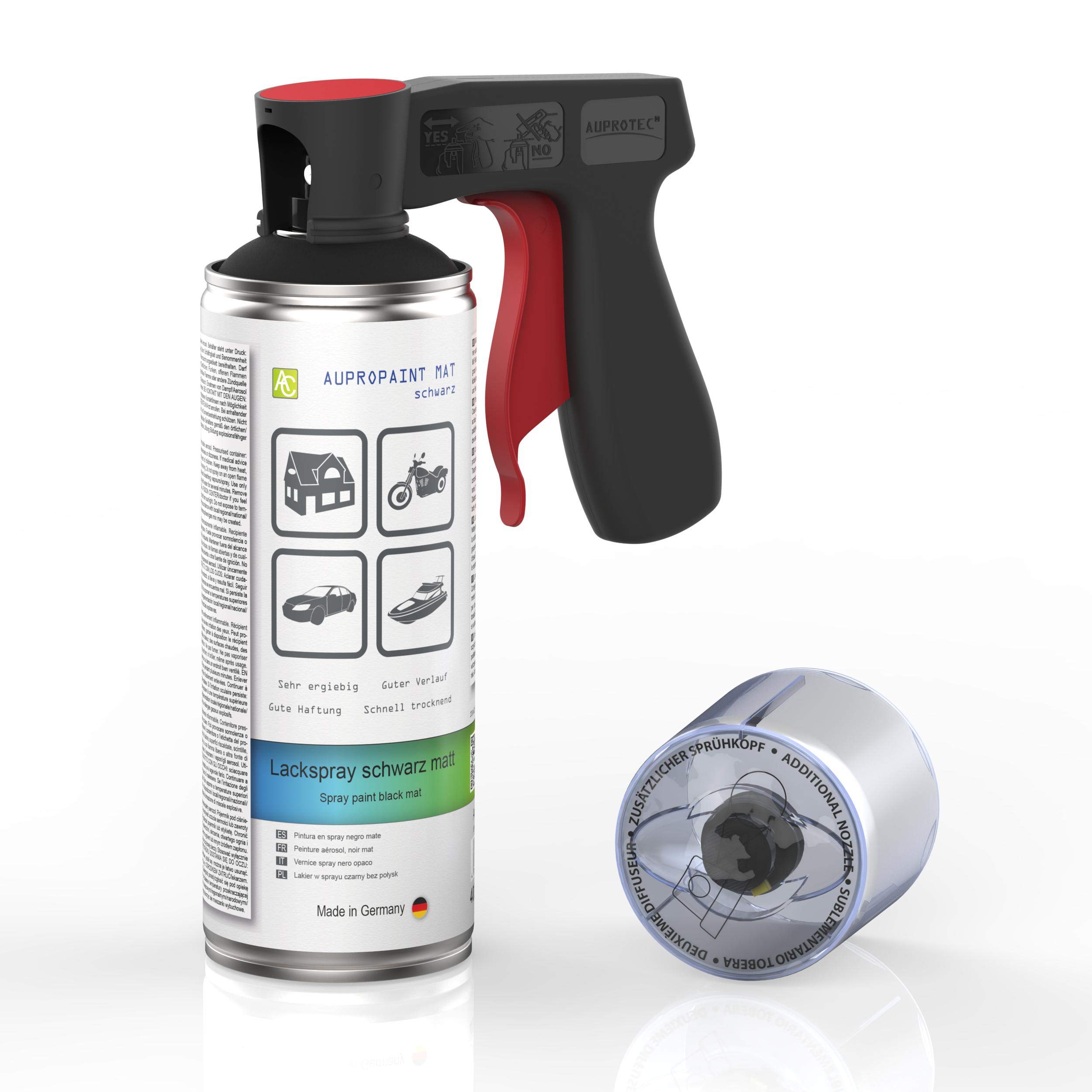 AUPROTEC AUPROPAINT - Vernice spray per auto, 6 flaconi da 400 ml + 1 impugnatura originale a pistola